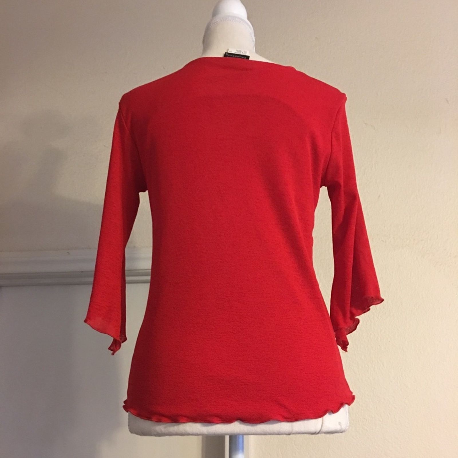 Other JKLA red stretchy 3/4 Sleeve Top NWOT M Size M / US 6-8 / IT 42-44 - 4 Thumbnail