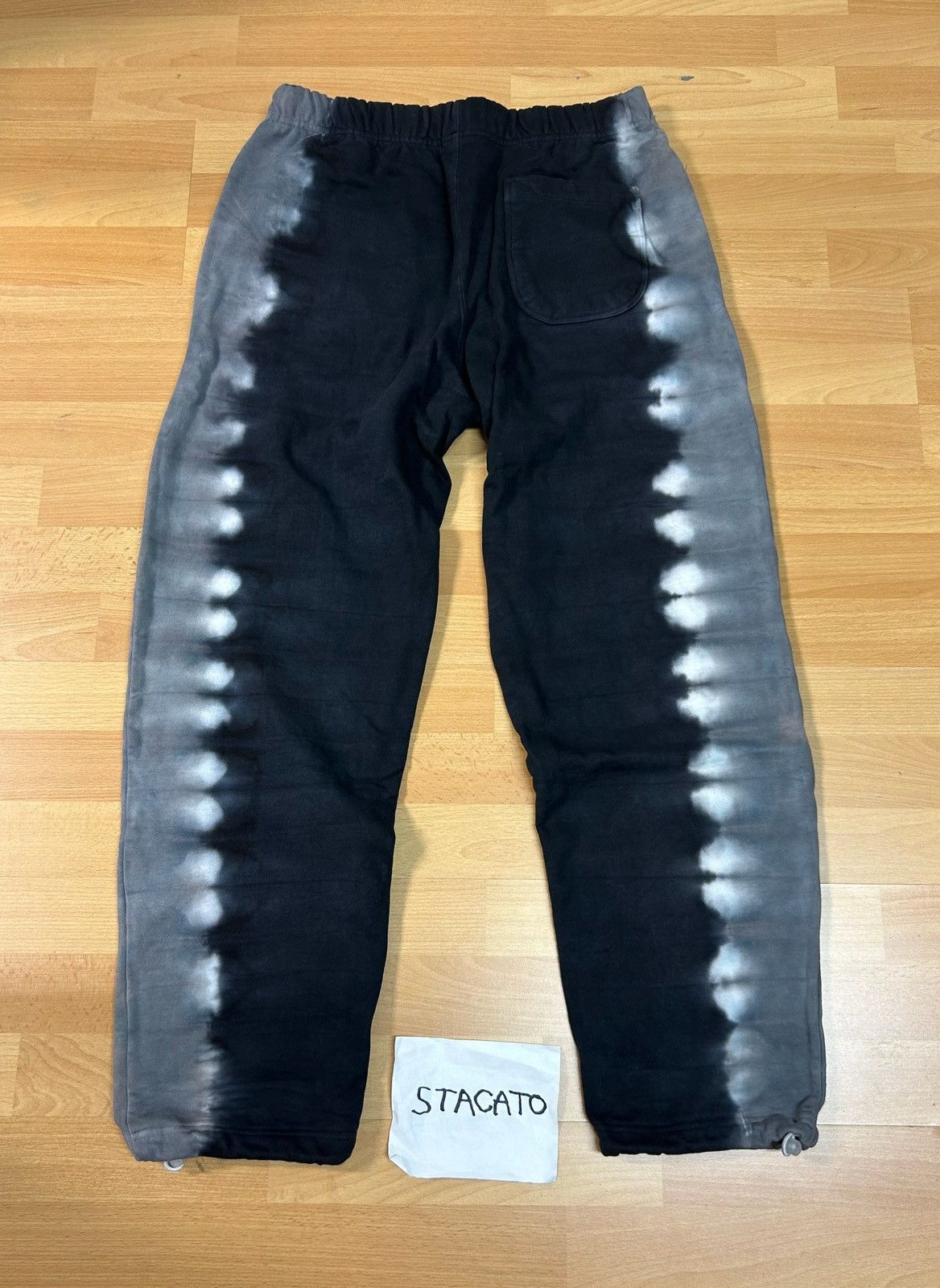 Rap Tees × Vintage CUFBOYS Tie Dye Sweatpants Black Size US 32 / EU 48 - 3 Thumbnail