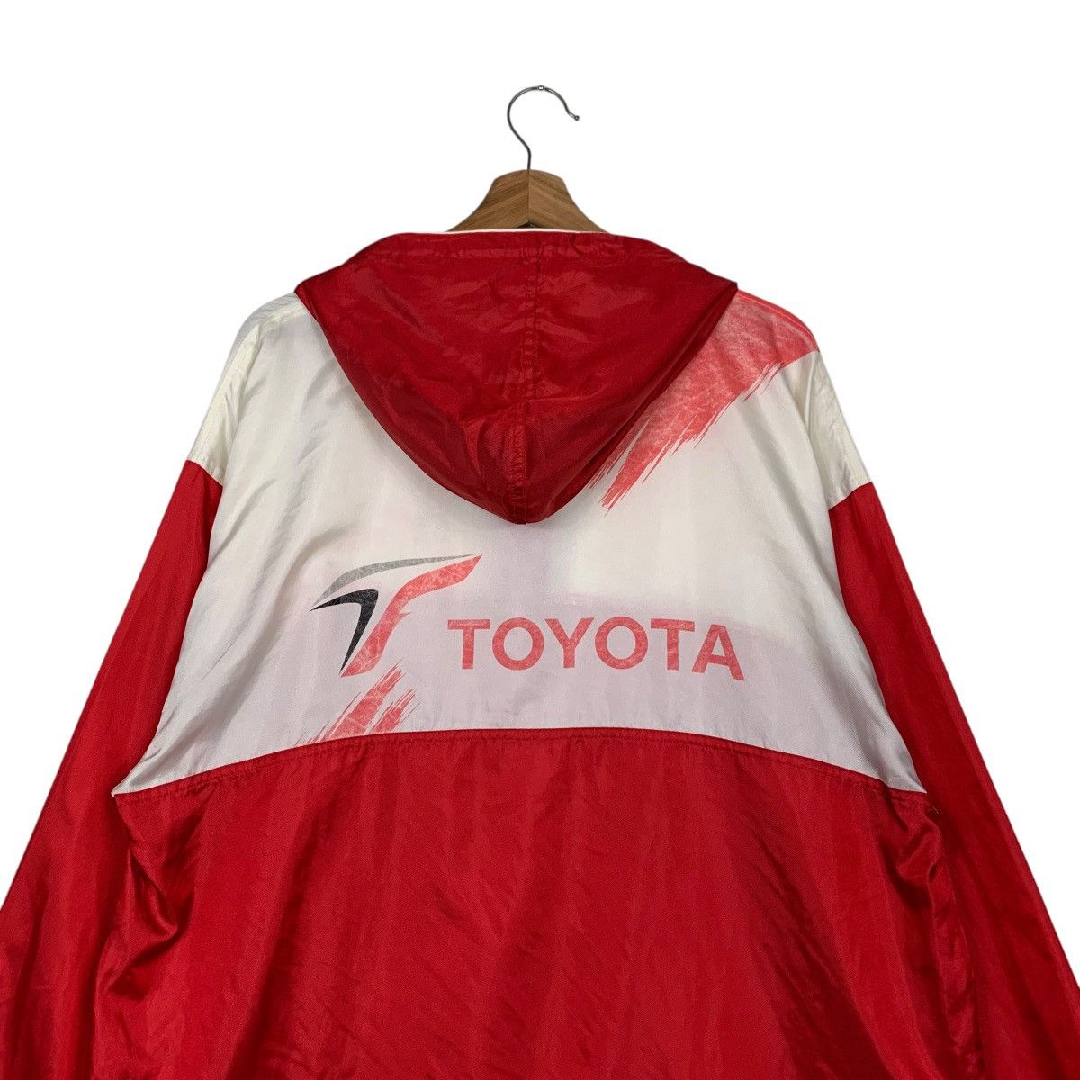Japanese Brand TOYOTA Big Logo Anorak Jacket Windbreaker #2541-C115 Size US XL / EU 56 / 4 - 2 Thumbnail
