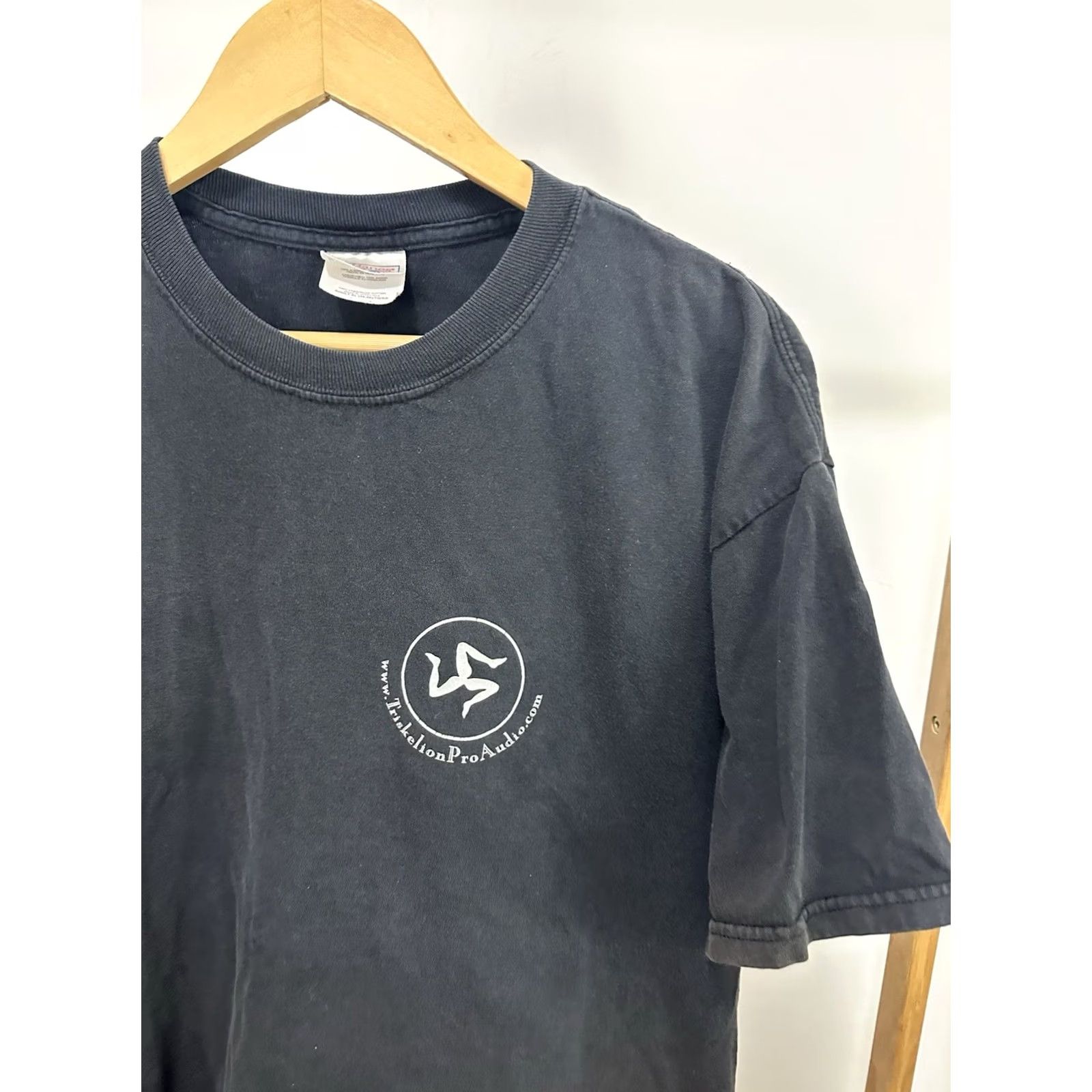 Hanes VTG Triskelion Professional Audio Sound Stage Lighting Crew T-Shirt XL Black Mens Shirt Size US XL / EU 56 / 4 - 4 Thumbnail