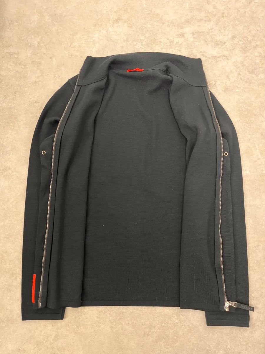 Prada AW2009 Prada Black Wool Linea Rossa Zip-up Sweater Size US M / EU 48-50 / 2 - 8 Thumbnail