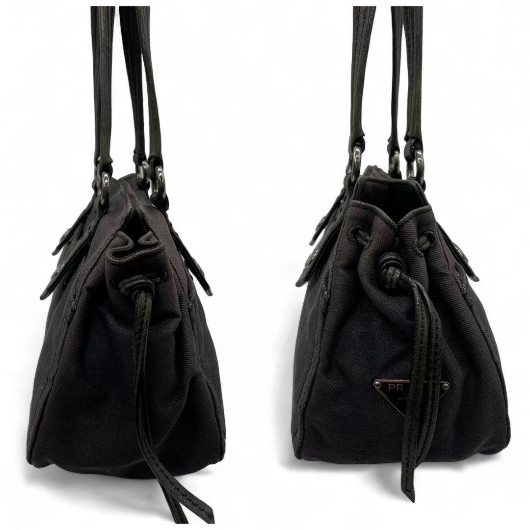 Prada Prada - Shoulder Bag Denim Black Leather Size ONE SIZE - 5 Thumbnail