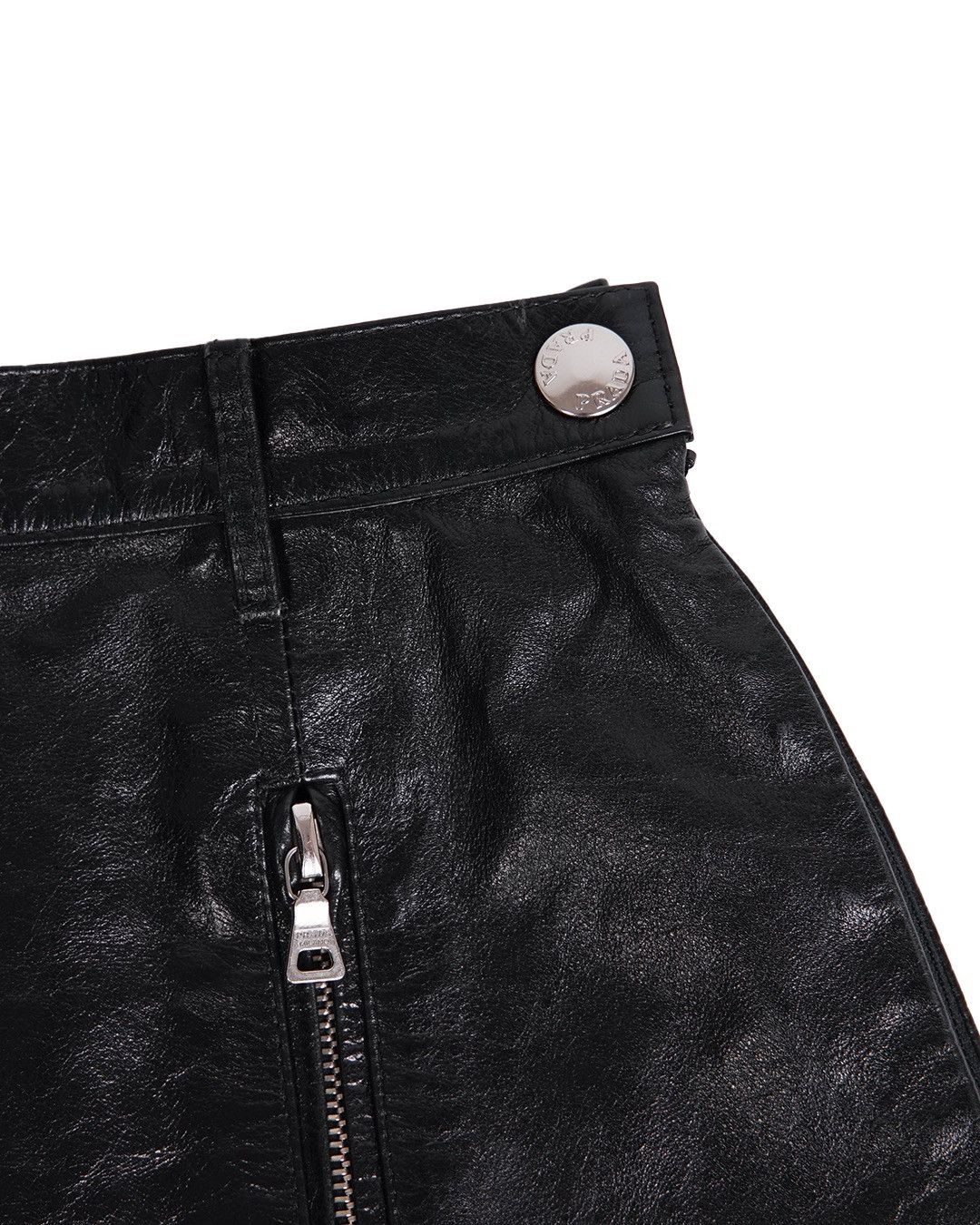Prada Prada F/W1994 Leather Skirt Size 27" / US 4 / IT 40 - 2 Thumbnail