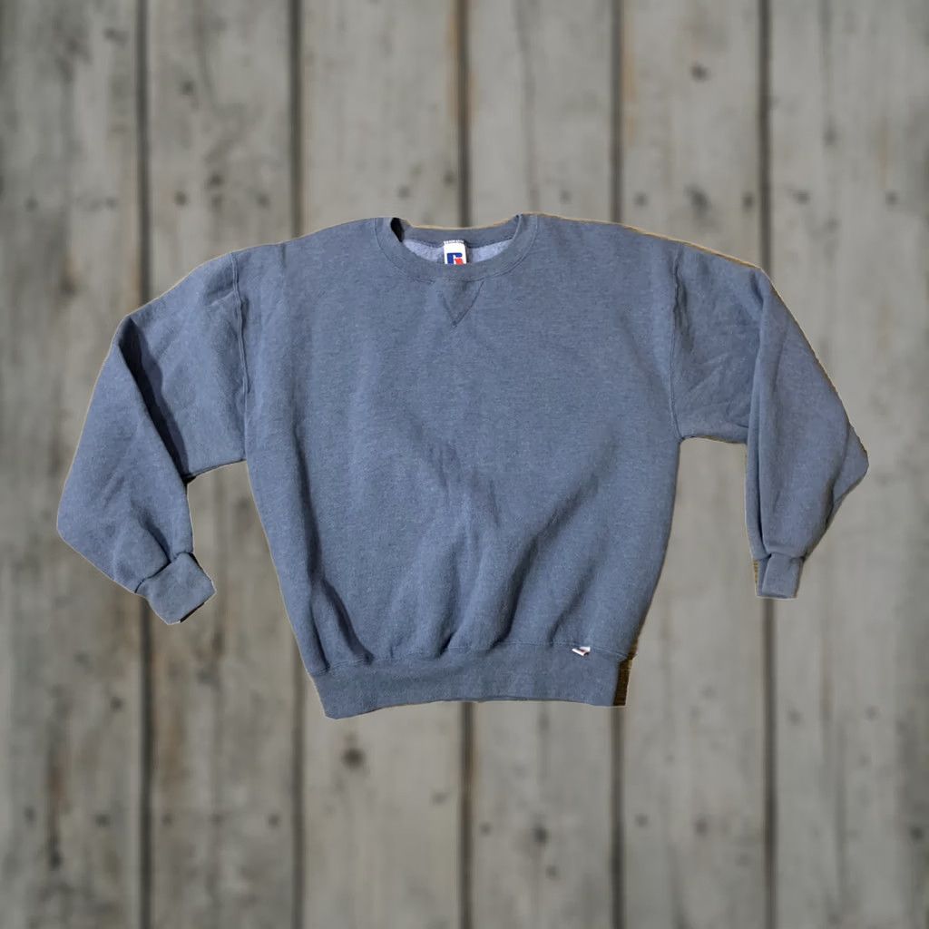 Russell Athletic VINTAGE 90s Russell Athletic Mens Crewneck Sweatshirt Blue Adult Large Size US L / EU 52-54 / 3 - 1 Thumbnail