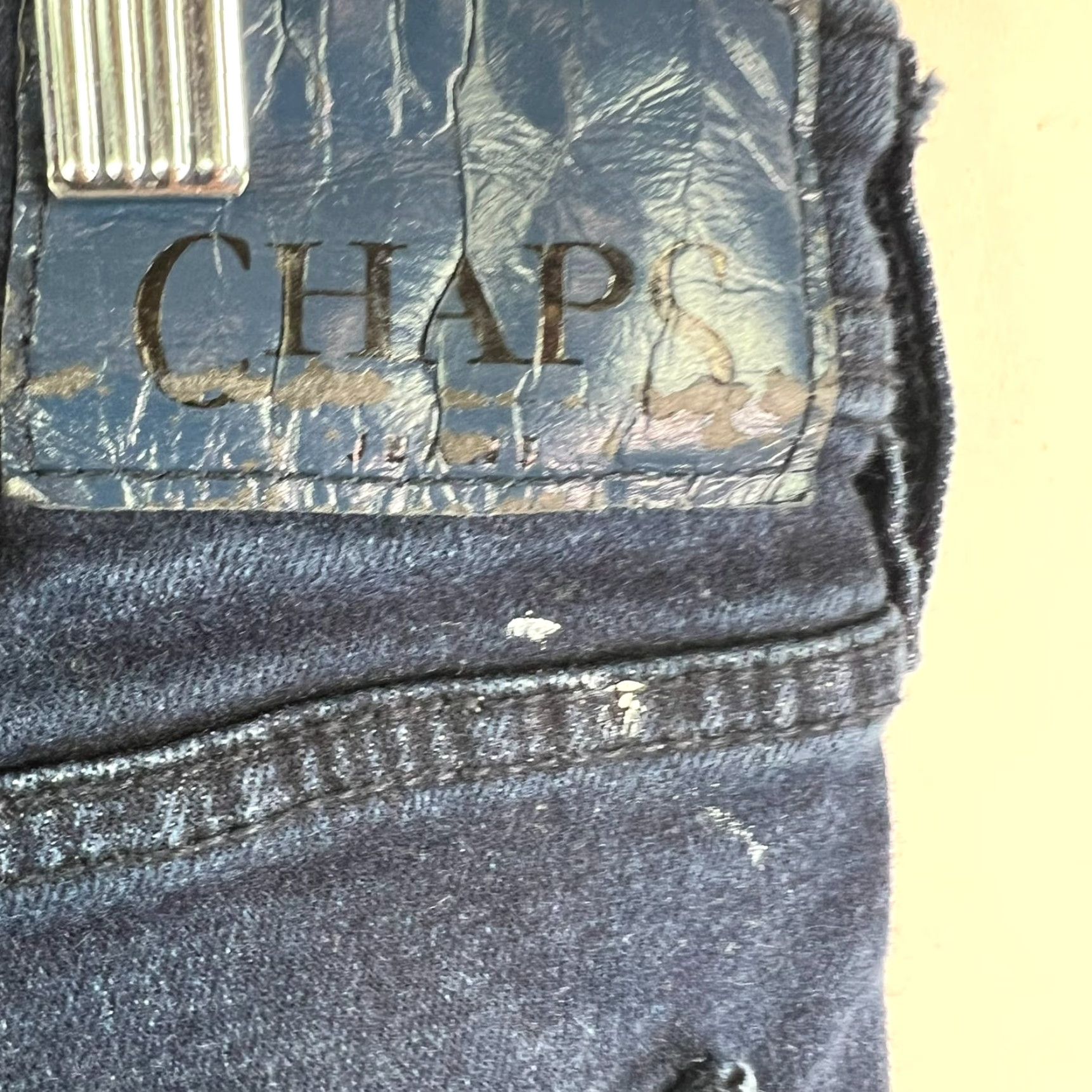 Chaps VINTAGE Chaps Jeans Slim Straight Denim Mens 34 Dark Blue 34x30 90s Logo, 5-Pocket, Mid Rise, Regular Size Mens Size US 34 / EU 50 - 6 Thumbnail