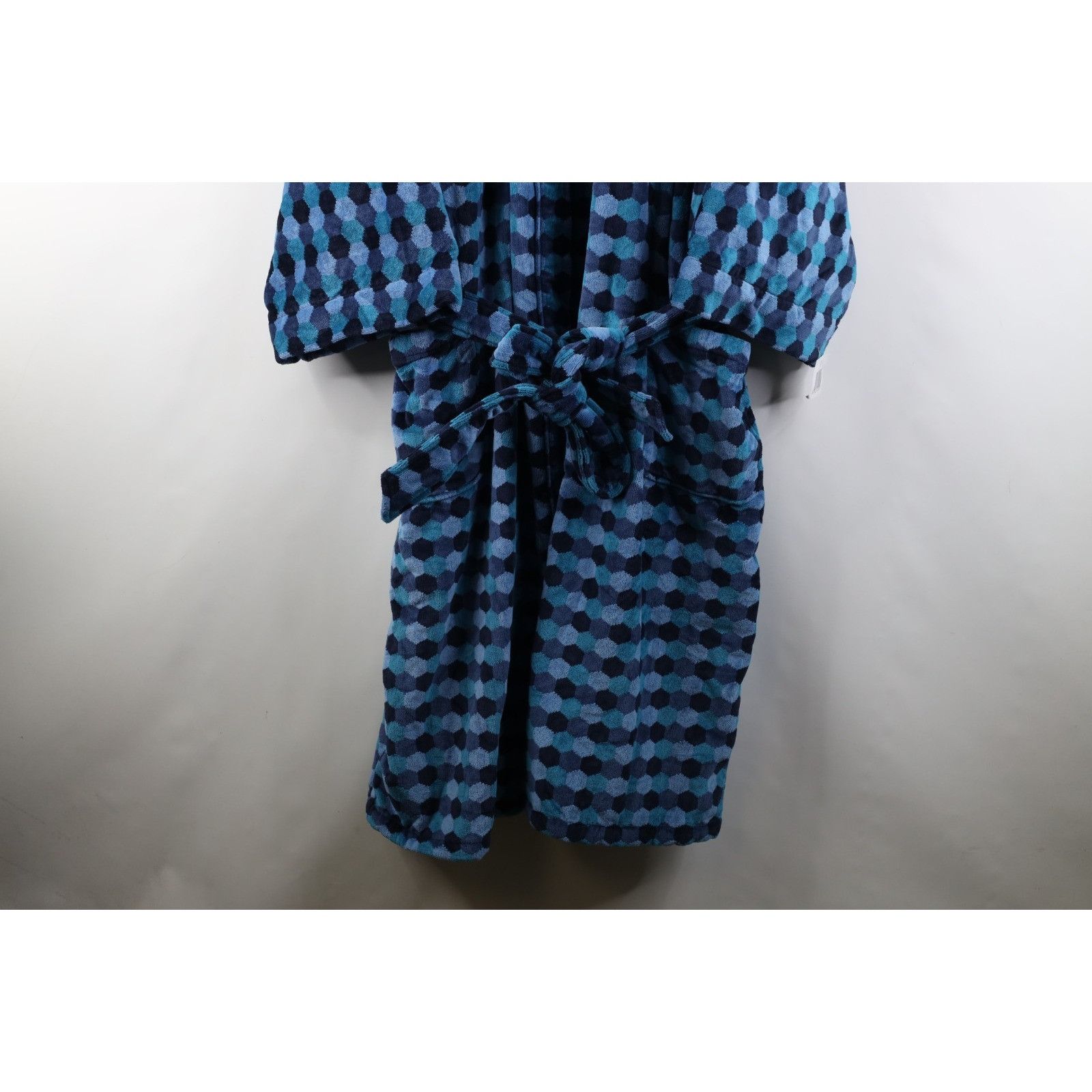 Deadstock Vintage 90s Streetwear Geometric Belted Bath Robe