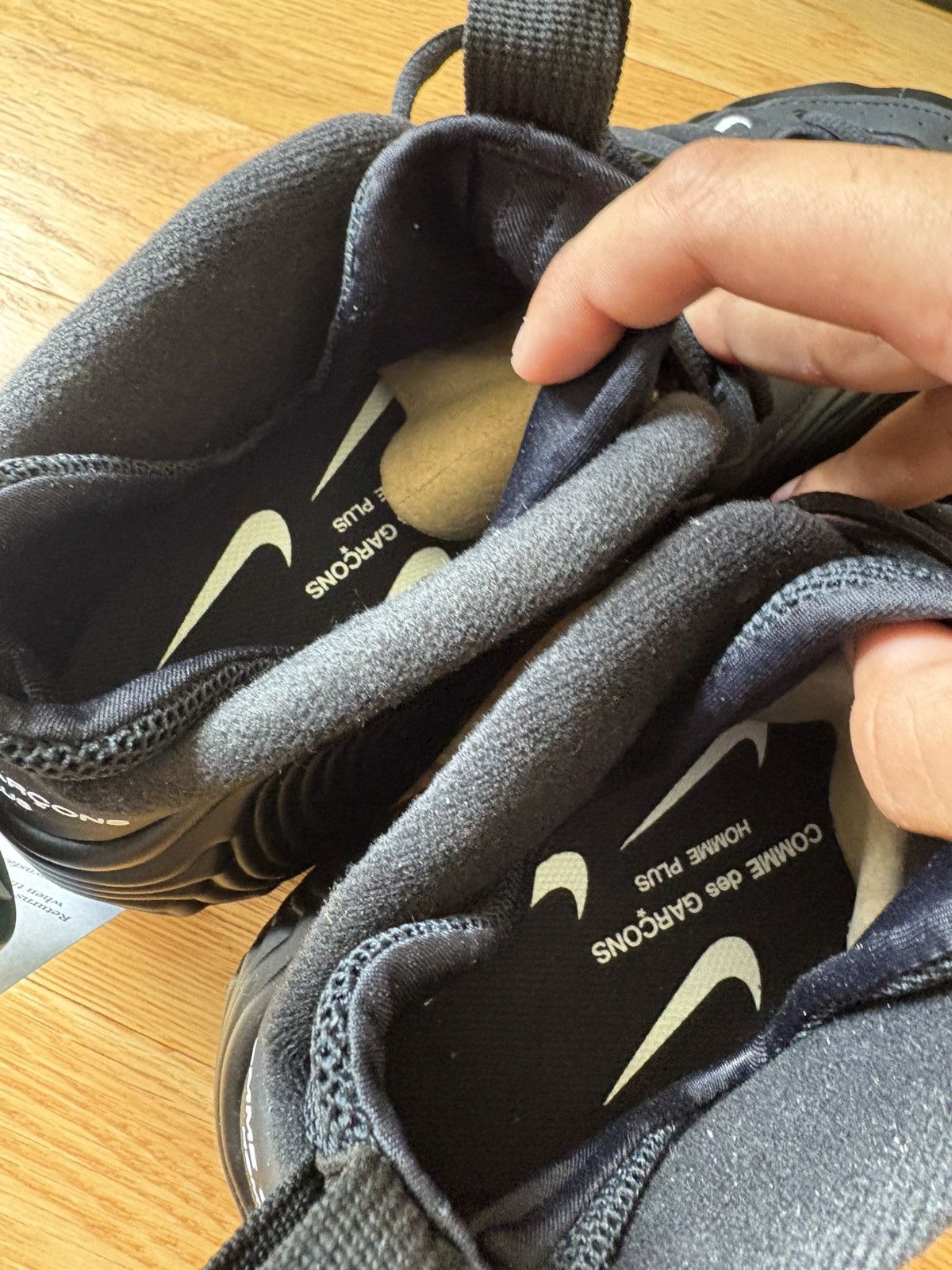 Comme des Garcons × Nike Sz 10 Comme des Garçons x Nike Air Foamposite One Black CDG Size US 10 / EU 43 - 8 Thumbnail