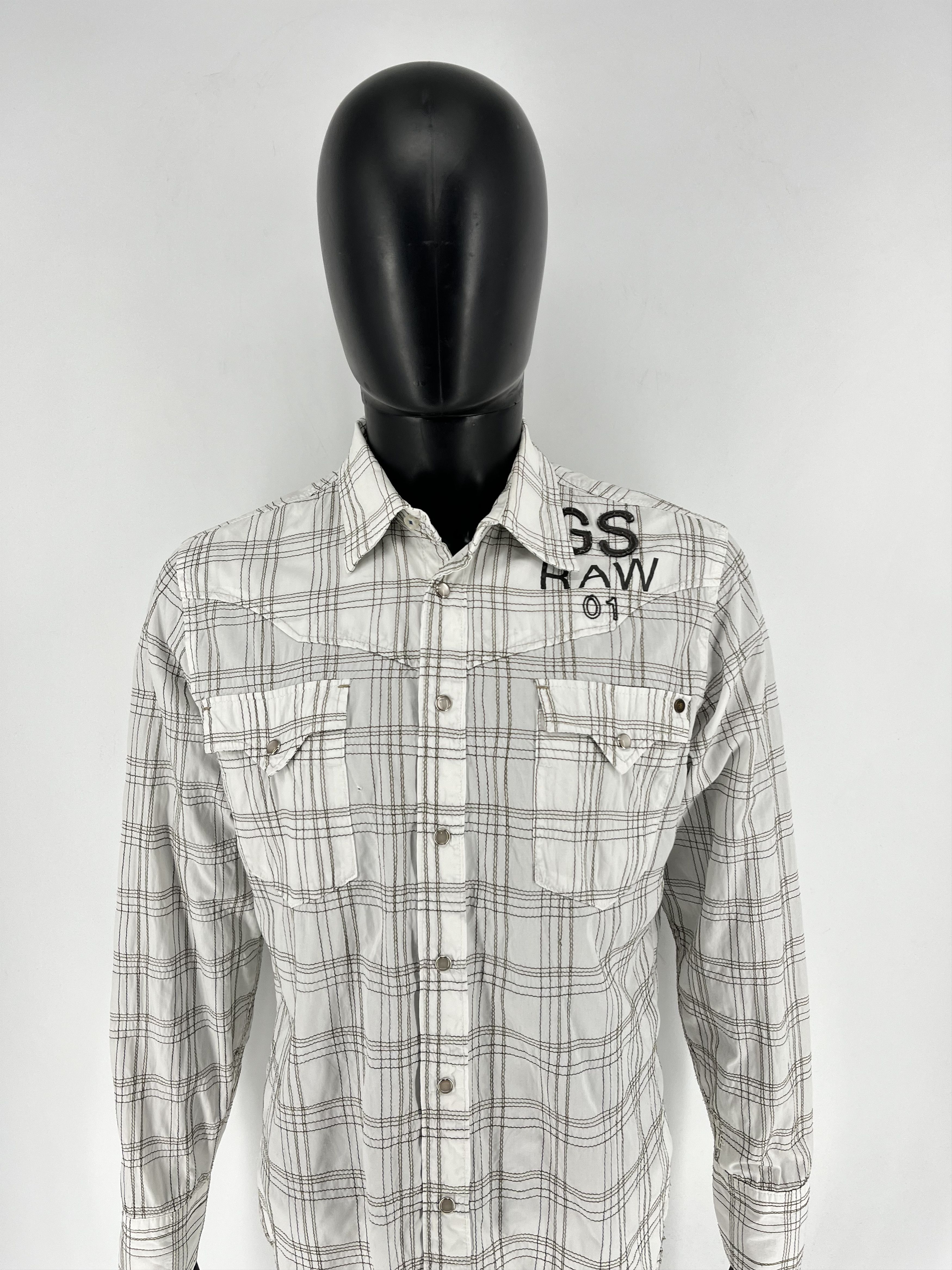 G-Star Vintage Y2K G Star Raw Men’s Plaid Shirt With Big Logo Size US XL / EU 56 / 4 - 6 Thumbnail