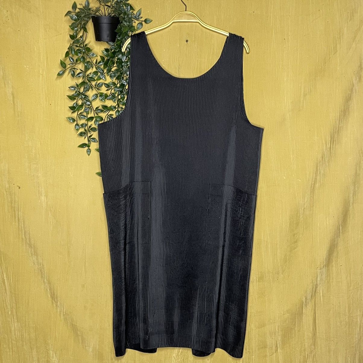 Vintage ISSEY MIYAKE Design Pleated Pleats Apron Style Dress