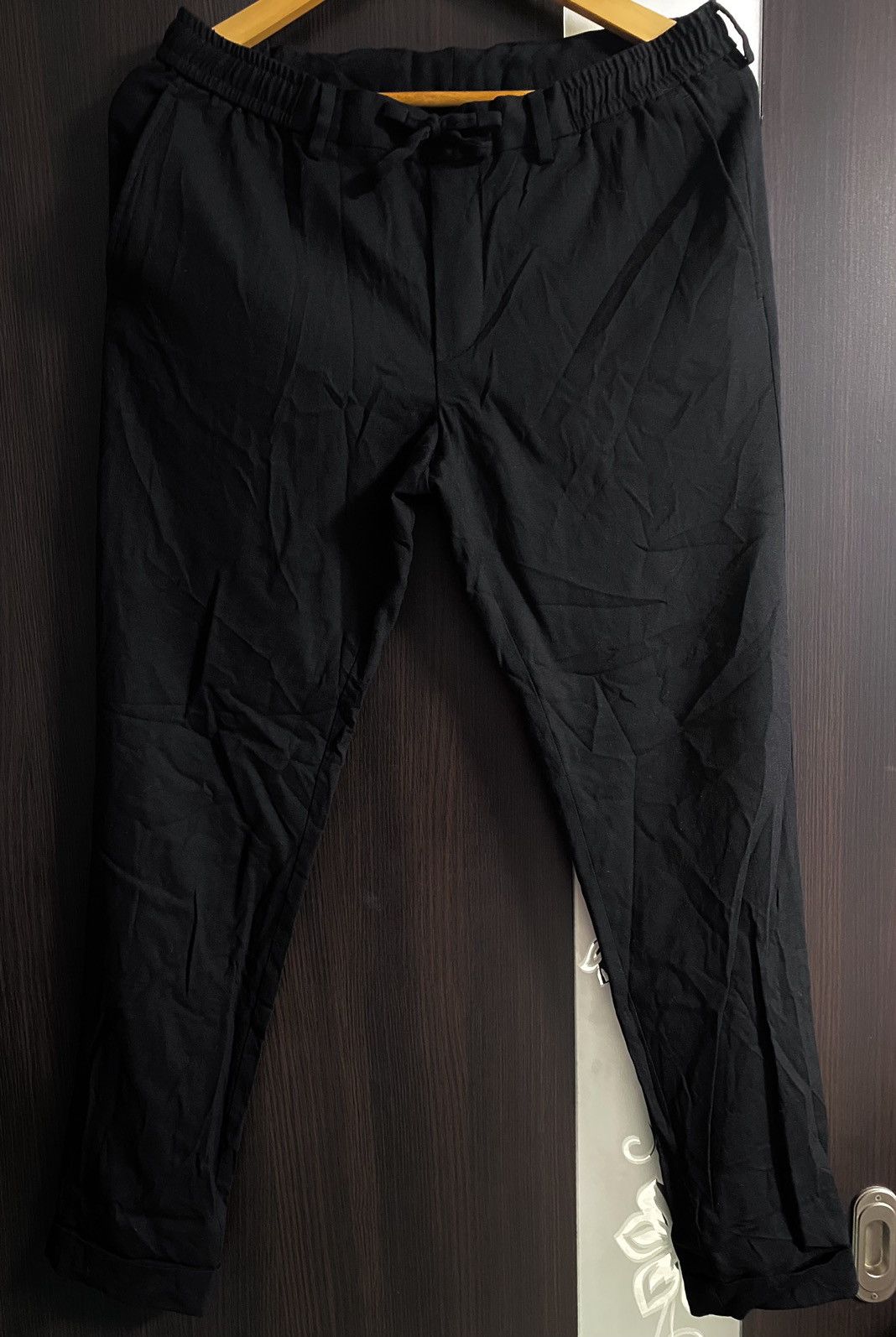 These Glory Days These Glory Days T Ollie Pants Drawstring Black Wool Trouser Size US 32 / EU 48 - 3 Thumbnail