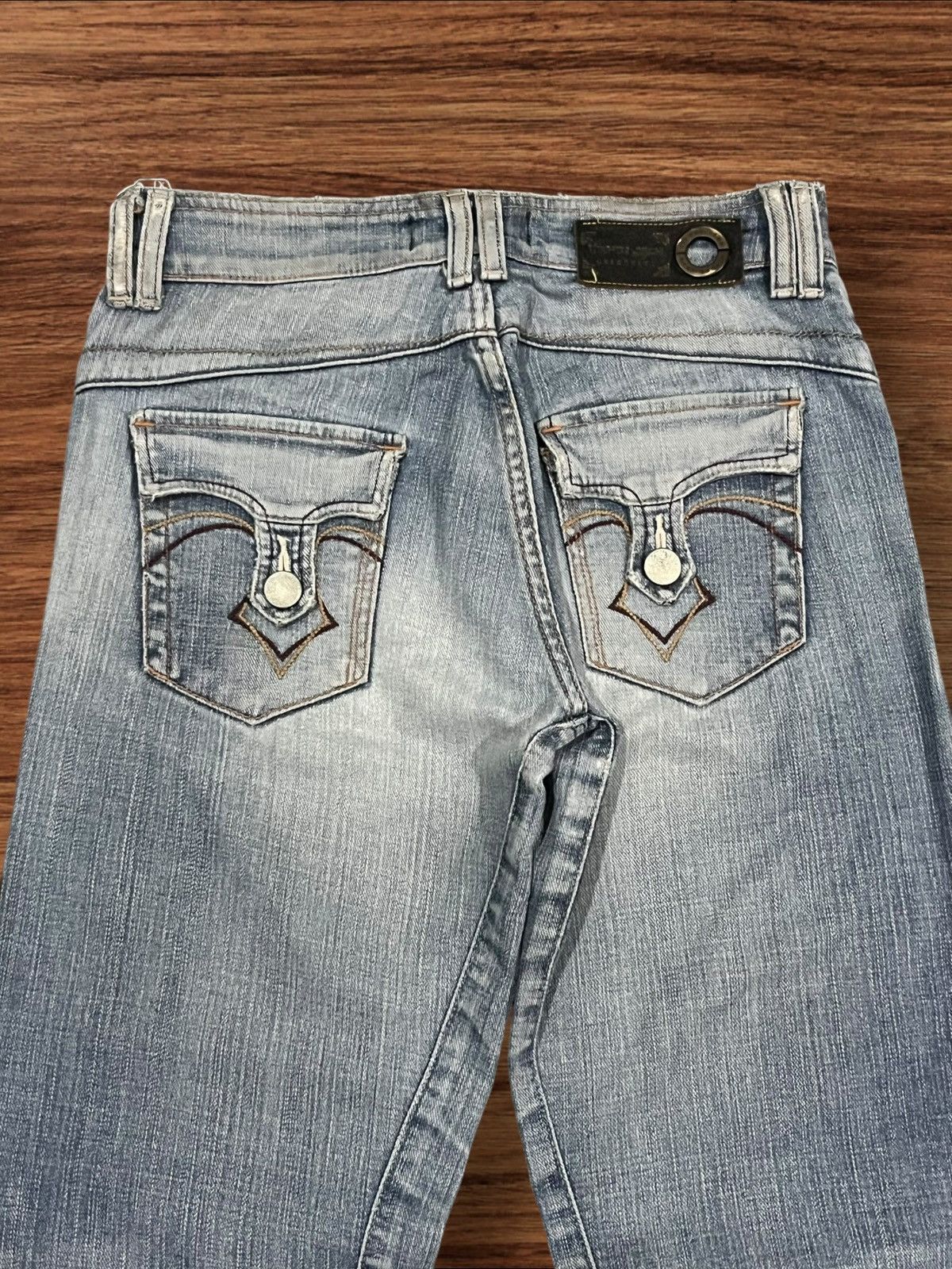 Edwin × Japanese Brand Vintage Japanese Brand Edwin Venus Blue Washed Flare Jeans Size 28" / US 6 / IT 42 - 8 Thumbnail