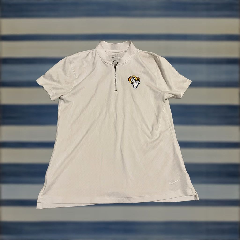 Nike Nike Dri-FIT Golf Polo Shirt Women's Medium White LA Rams Size M / US 6-8 / IT 42-44 - 1 Thumbnail