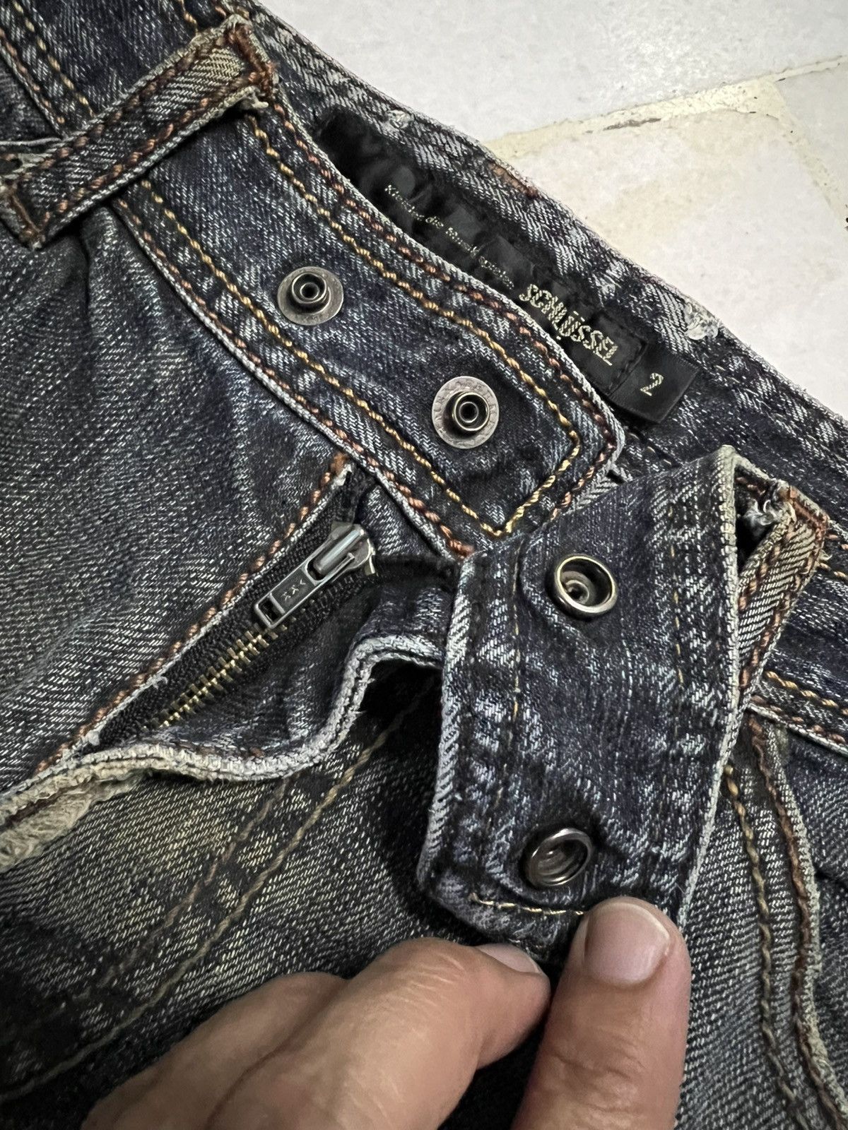 Japanese Brand × Schlussel SCHLUSSEL MULTIPOCKET RIPPED JEAN Size US 30 / EU 46 - 11 Thumbnail