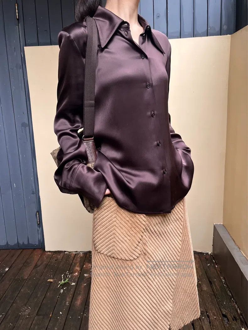 Jil Sander Jil Sander size 34 Reddish Brown Shirt Size S / US 4 / IT 40 - 4 Thumbnail