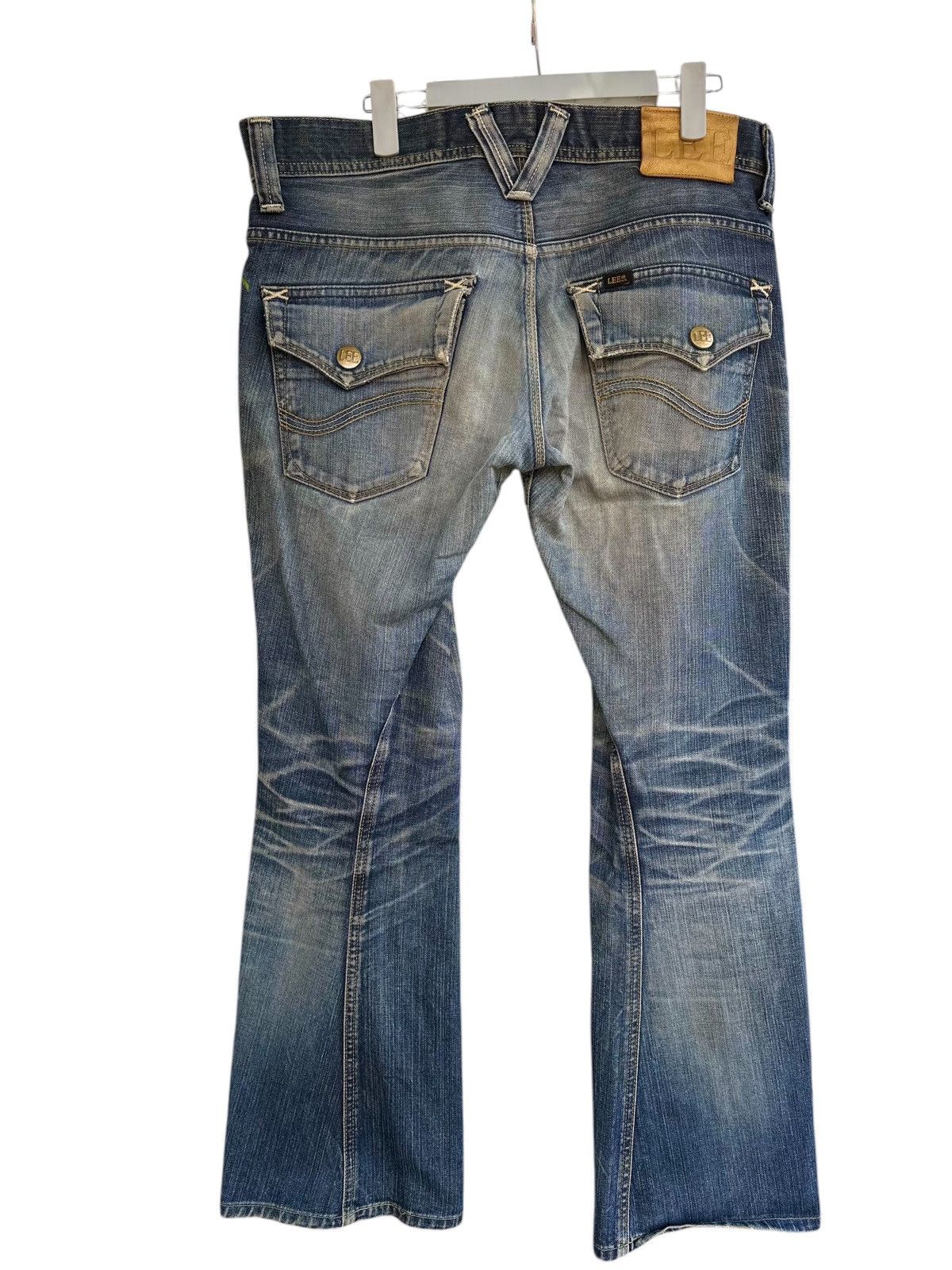 Vintage 💥 Lee Flare Style💥Crazy design Lee Made In Japan Flare💥 Size US 34 / EU 50 - 2 Thumbnail