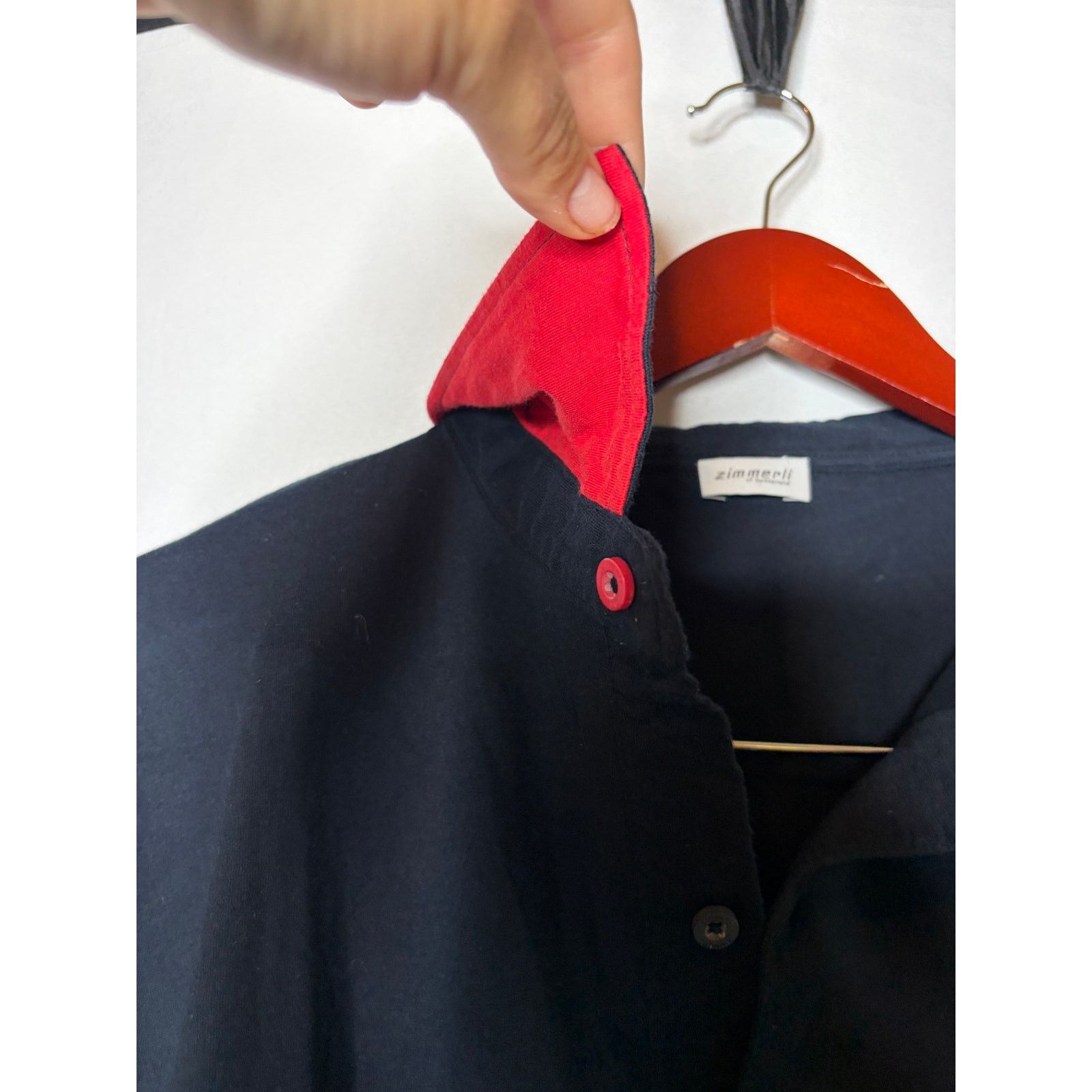 Zimmerli Zimmerli of Switzerland Black long sleeve polo shirt XL Size US XL / EU 56 / 4 - 4 Thumbnail