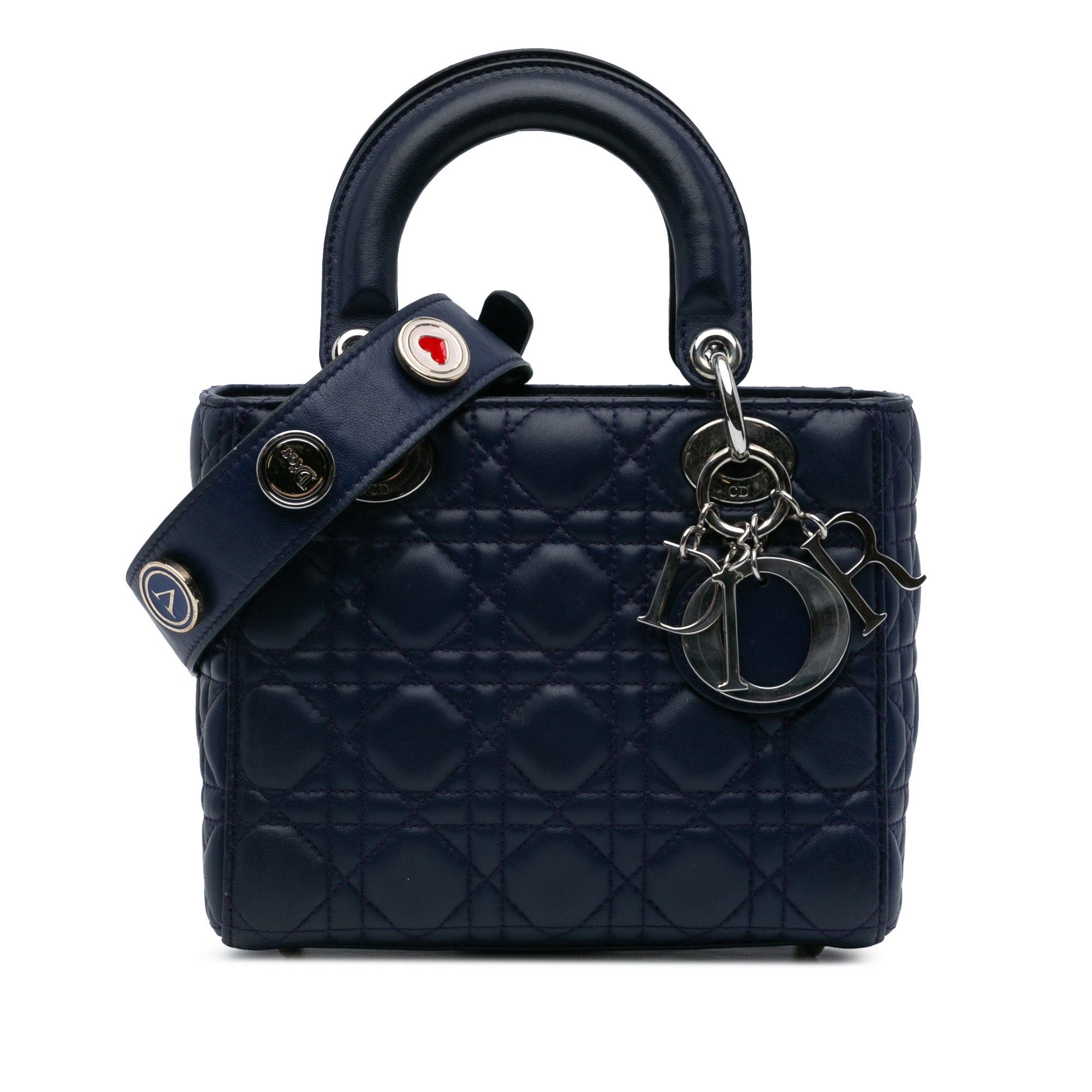 Dior Dior Small Lambskin Cannage My ABCDior Lady Dior Blue Size ONE SIZE - 1 Thumbnail
