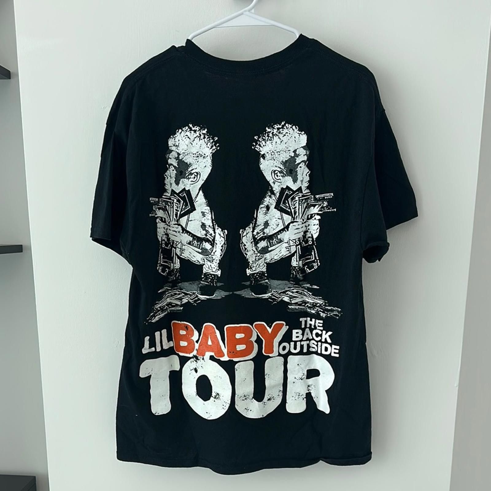 Designer LIL Baby Back Outside Tour Short Sleeve Graphic Tee Size US L / EU 52-54 / 3 - 2 Thumbnail