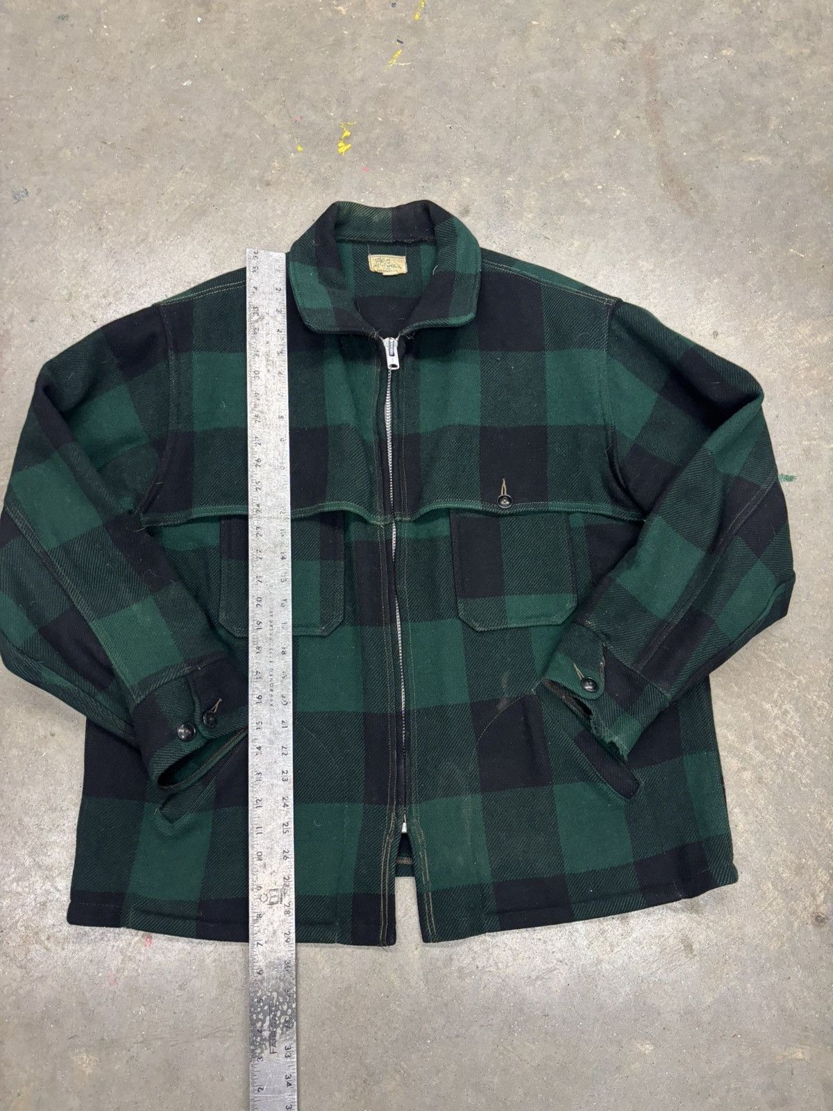 L.L. Bean True vintage 1950s green plaid L.L BEAN wool coat Size US L / EU 52-54 / 3 - 3 Thumbnail