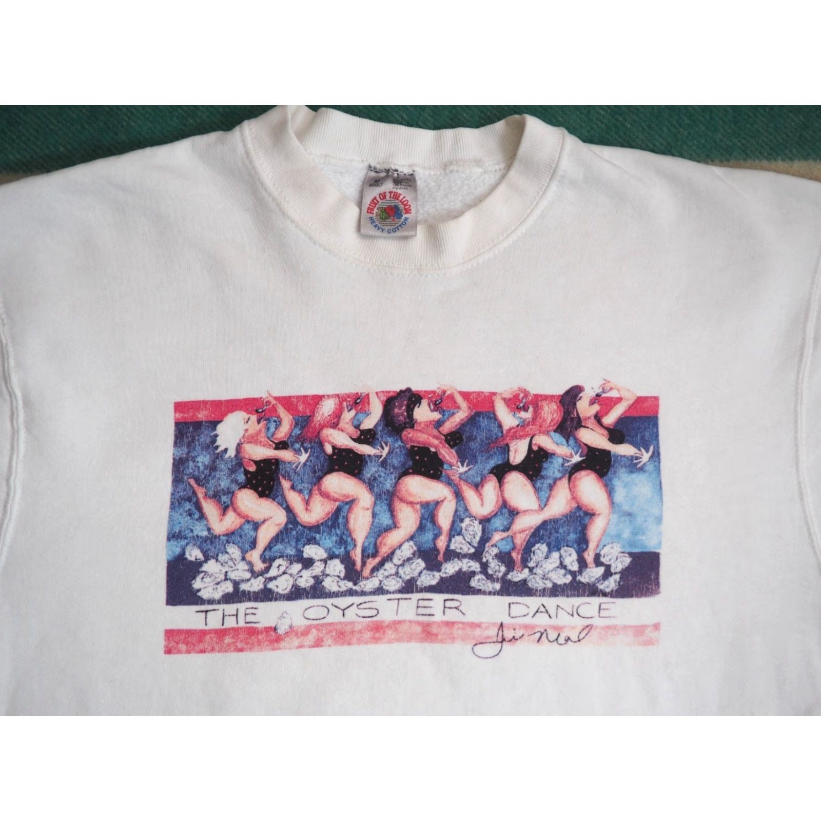 Fruit Of The Loom VINTAGE Fruit of the Loom Sweatshirt White Pullover 90s JIll Neal USA Graphic Print M Unisex Adults Crew Neck Long Sleeve Cotton Fleece Logo Size US M / EU 48-50 / 2 - 3 Thumbnail