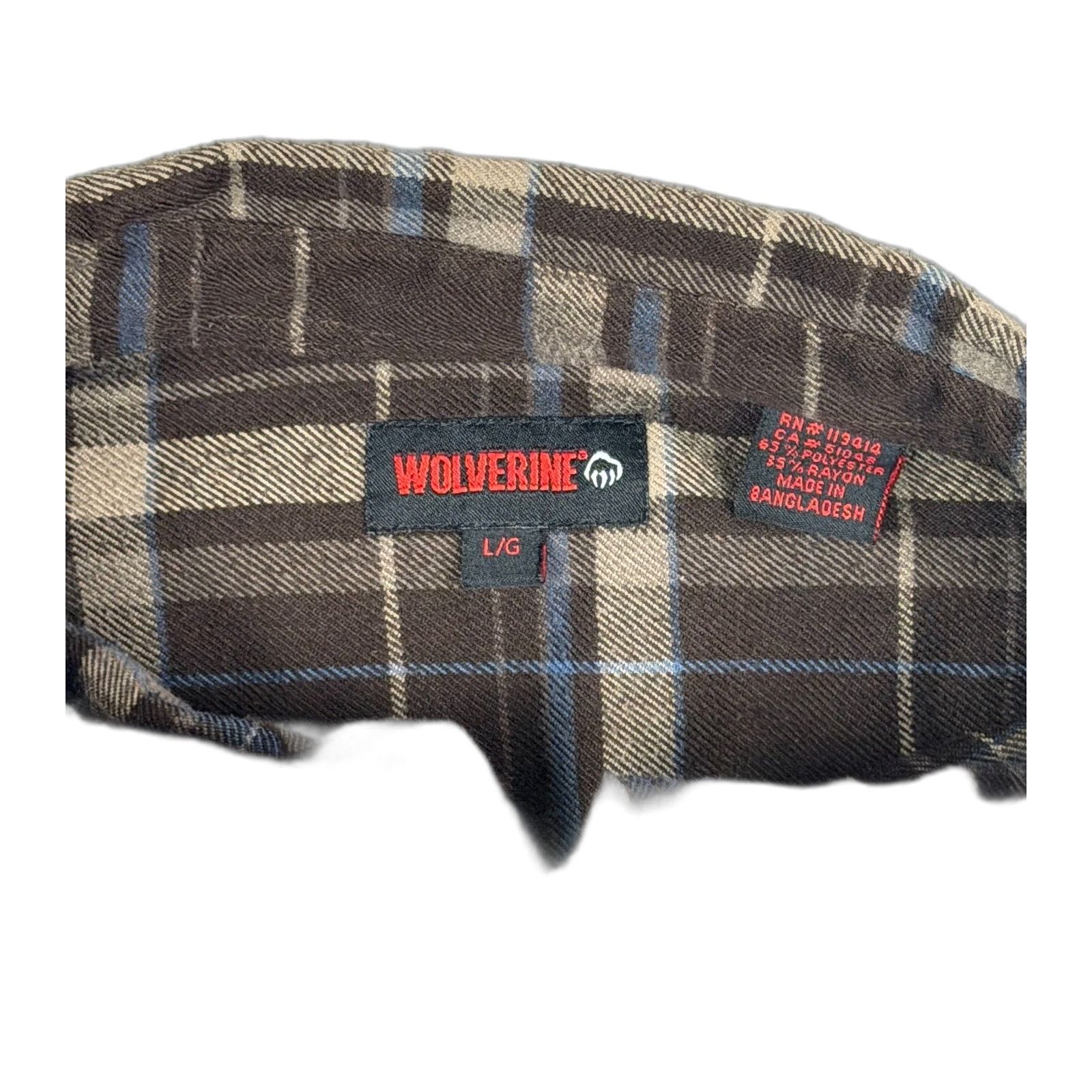 Wolverine Wolverine Shirt Mens XL Brown Flannel Plaid Button Up Workwe Size US XL / EU 56 / 4 - 5 Thumbnail