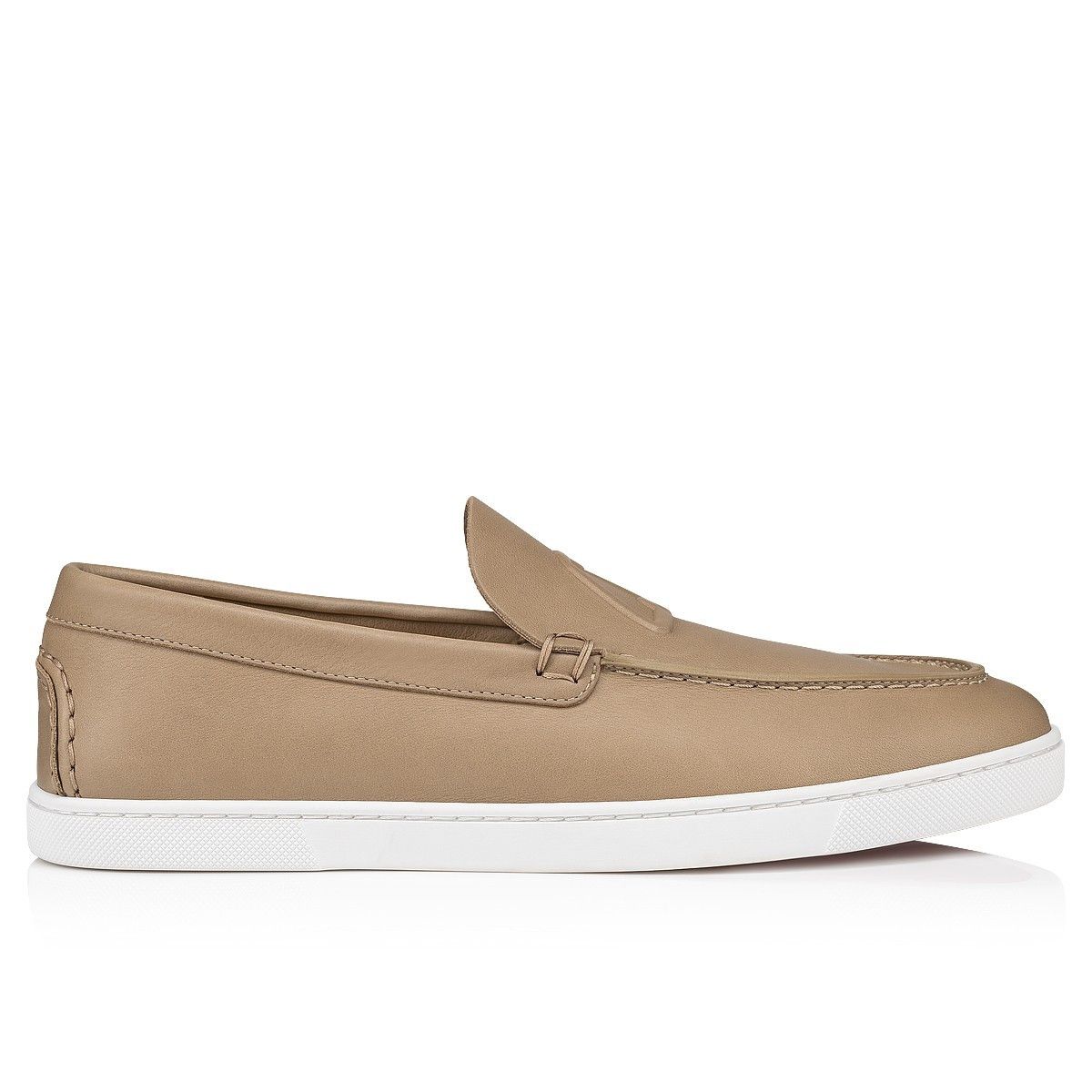 Christian Louboutin o1bcso1str0825 Varsiboat Leather Loafer in Beige Size US 10 / EU 43 - 2 Thumbnail