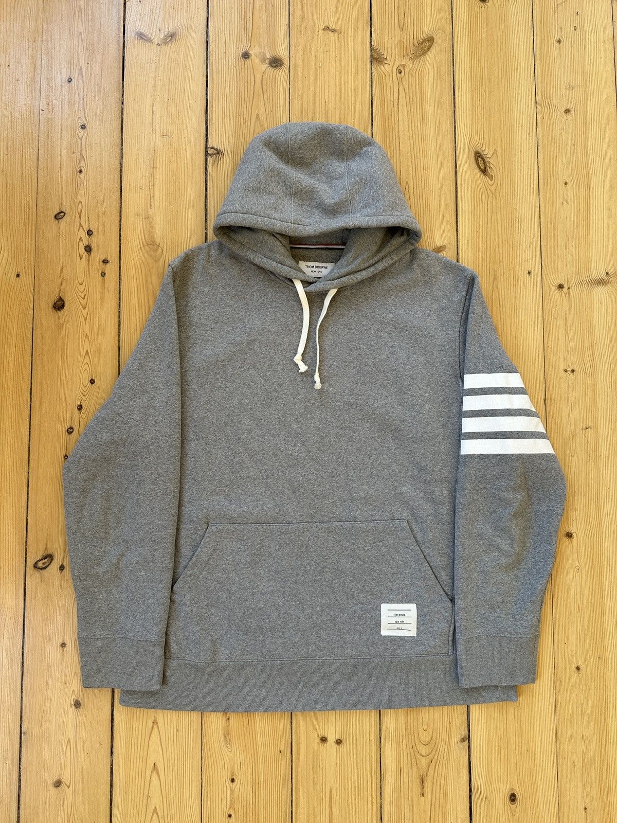 Thom Browne Thom Browne Classic Grey Hoodie Size US XL / EU 56 / 4 - 1 Thumbnail