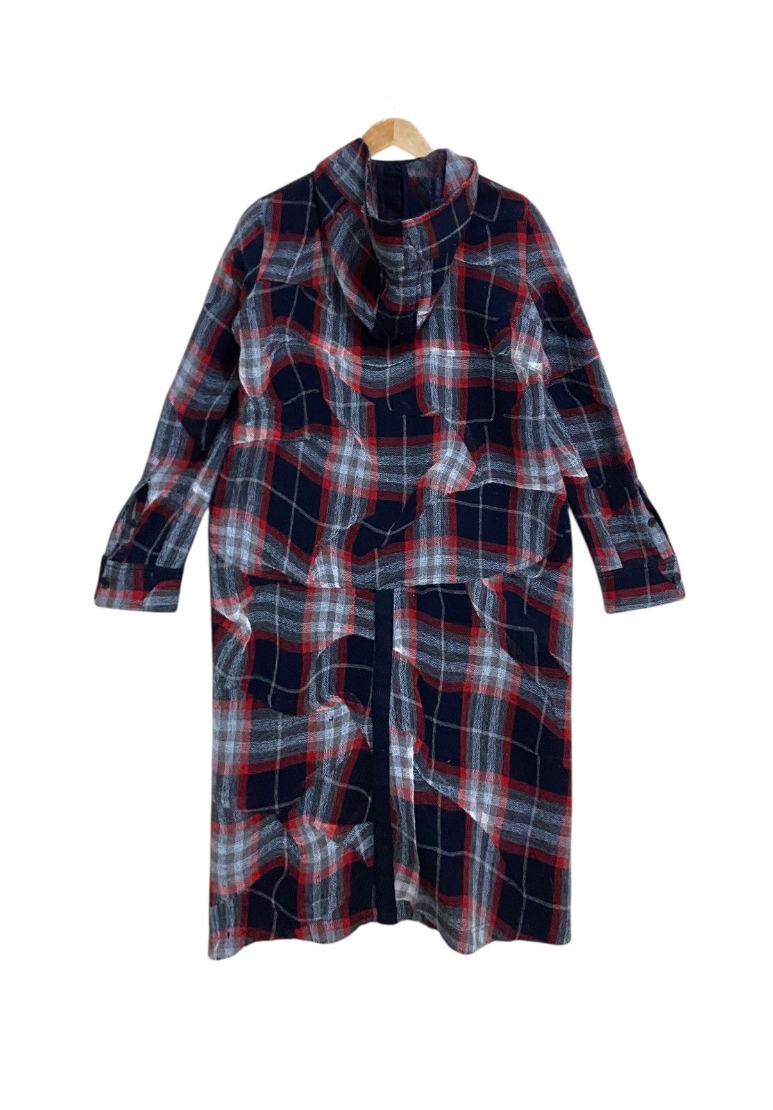 Yohji Yamamoto Rare Vintage Yohji Yamamoto Tartan Wool Parkas Hoodie 2000s Size US M / EU 48-50 / 2 - 2 Thumbnail