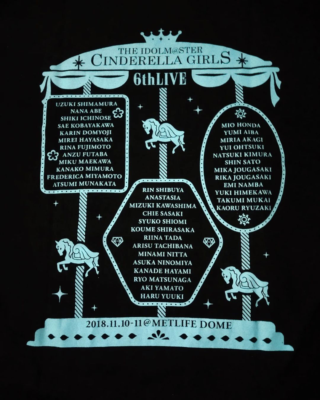 Anime × Japanese Brand The Idolmaster Cinderella Merry-go-Roundome Anime Idol Tees Size US L / EU 52-54 / 3 - 4 Thumbnail
