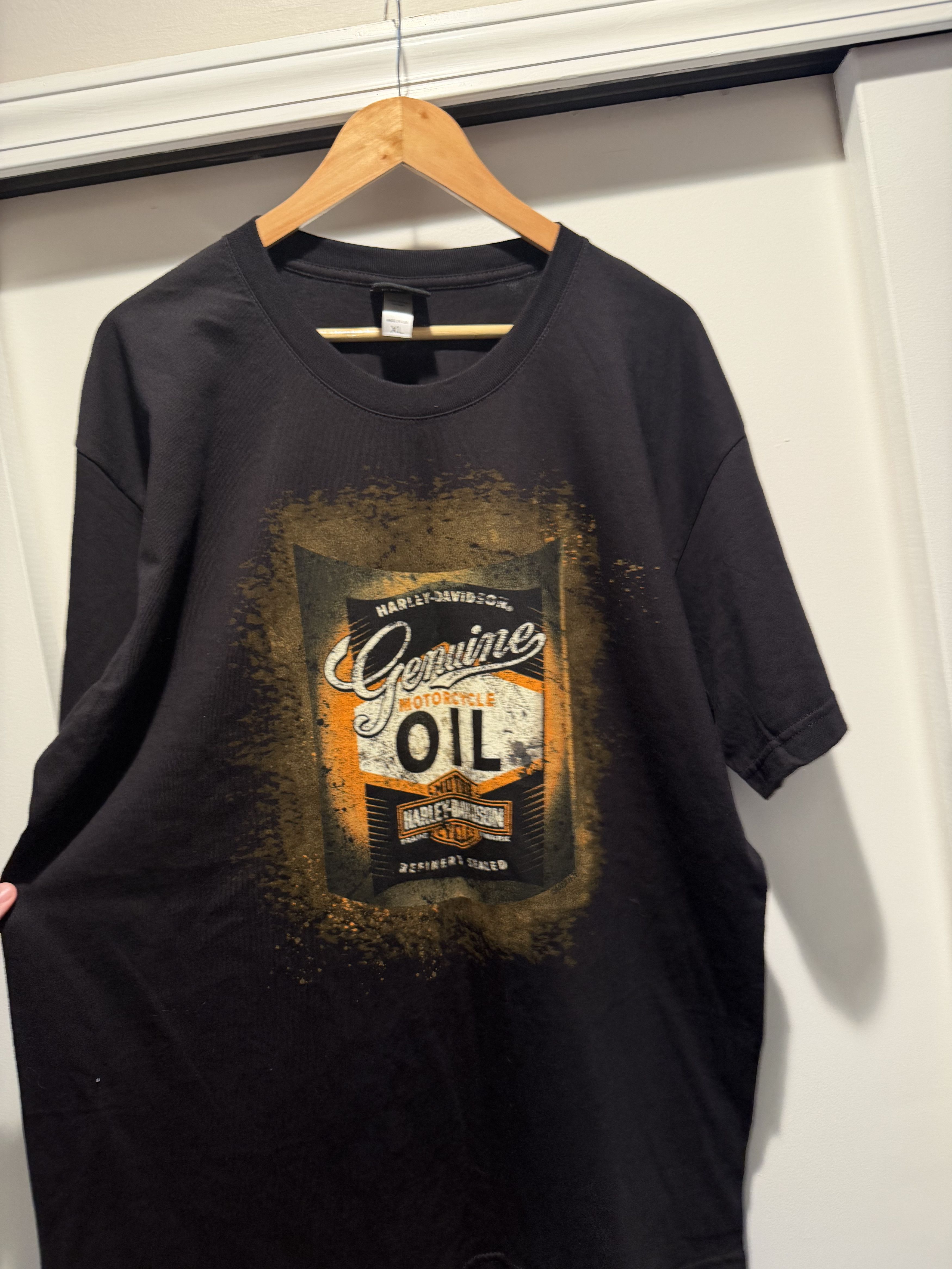 Harley Davidson Harley Davidson Oil Graphic Tee Akron Ohio Back Hit Black Size US XL / EU 56 / 4 - 2 Thumbnail