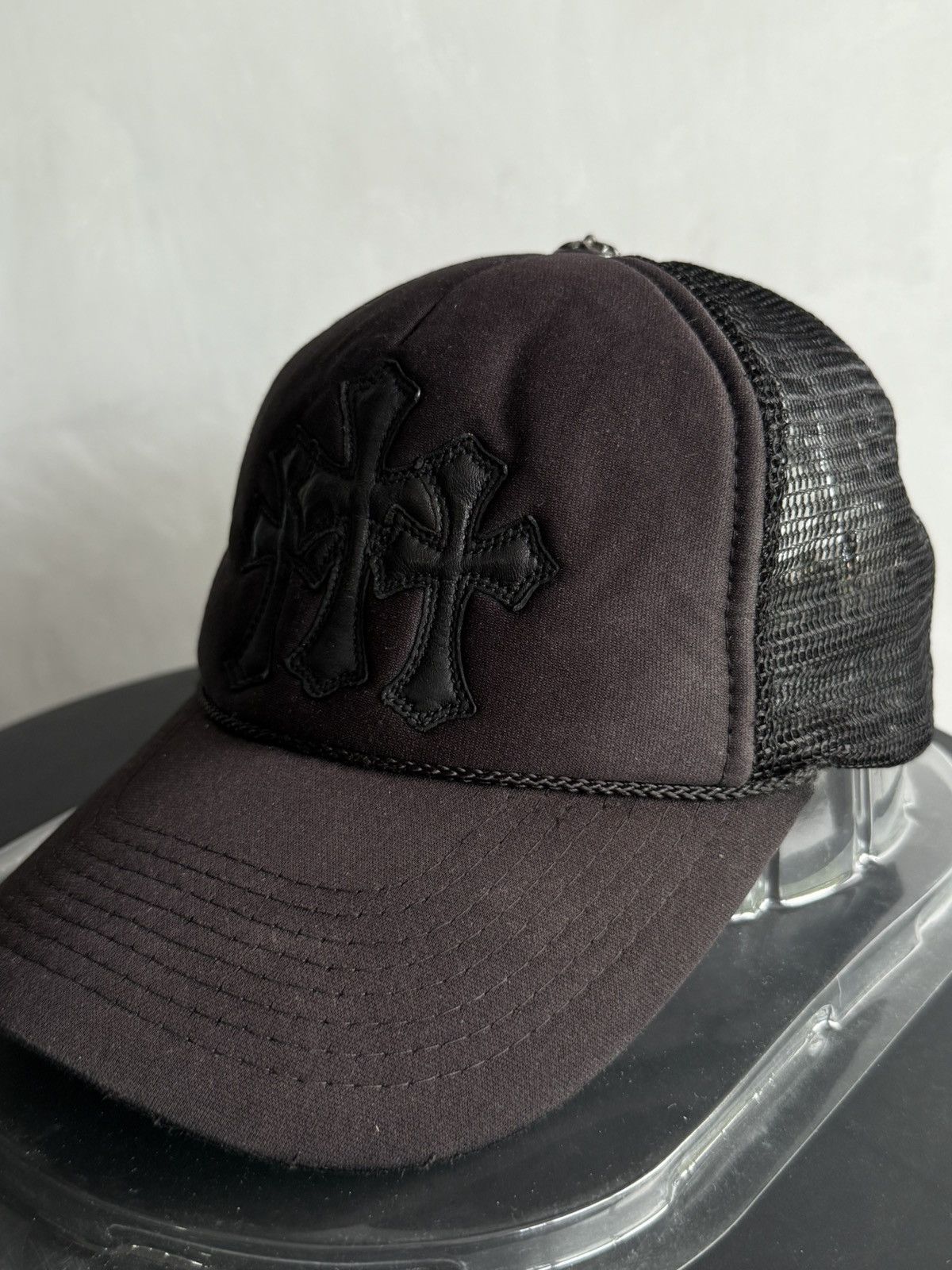 Chrome Hearts RARE 90s - Triple Cross Patch Trucker Hat Size ONE SIZE - 3 Thumbnail
