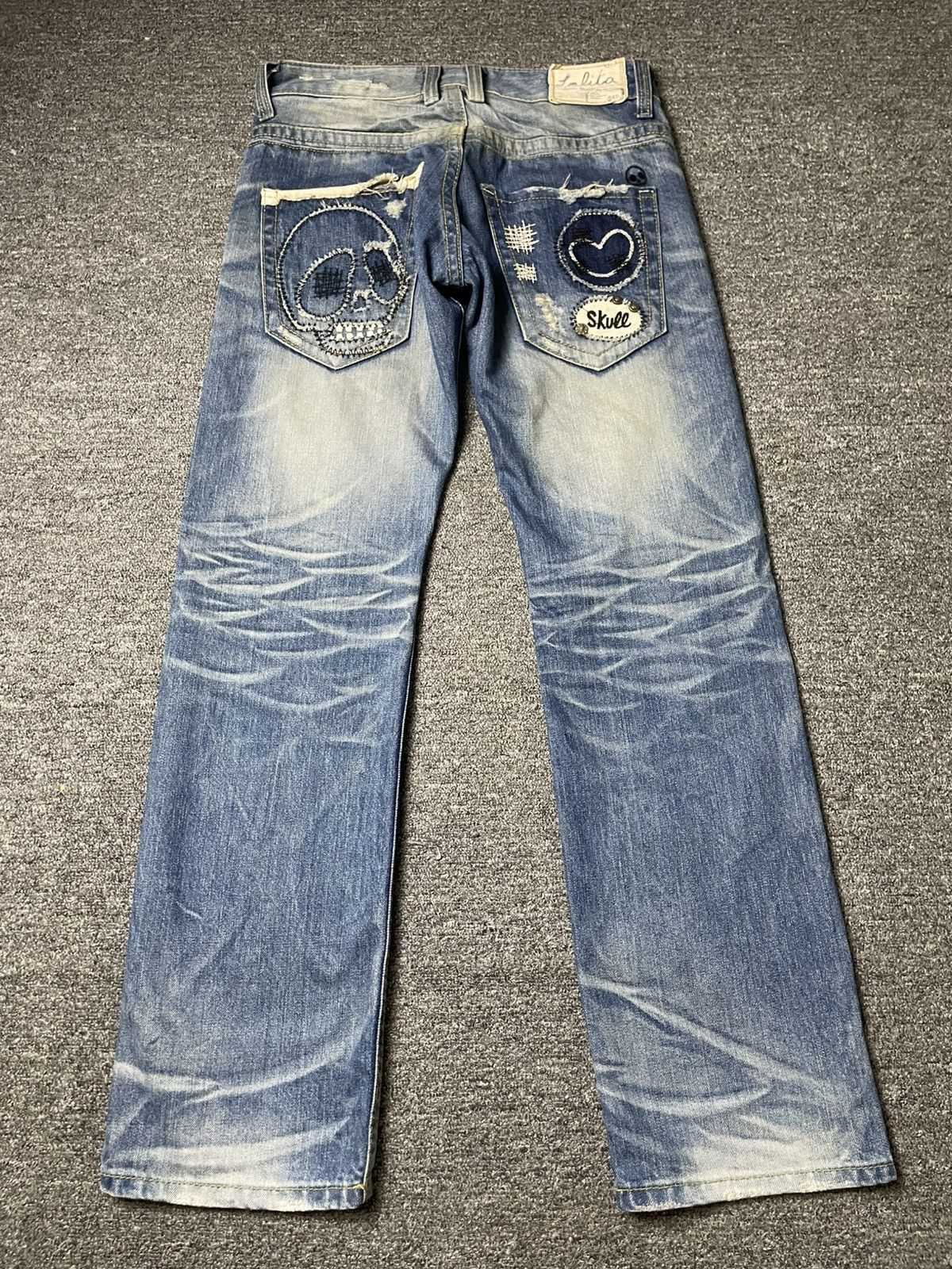 Japanese Brand Vintage LOLITA Distressed Denim Ripped Jeans (94) Size US 29 - 14 Thumbnail