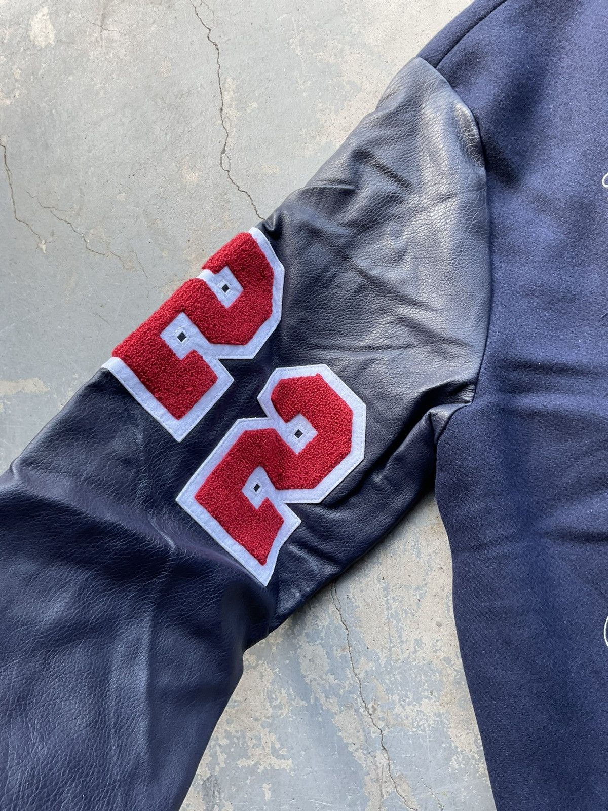Revenge Revenge Rottweiler Varsity Jacket Navy/Red Size US M / EU 48-50 / 2 - 6 Thumbnail