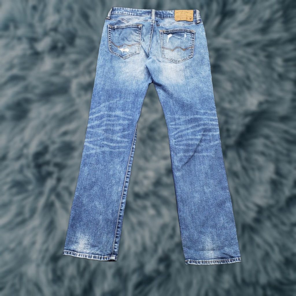 American Eagle Outfitters American Eagle Outfitters Jeans Womens 29x30 Blue Denim Distressed Straight 5-Pocket Regular Size 29 WW Womens Stock〜 Size 29" - 1 Thumbnail