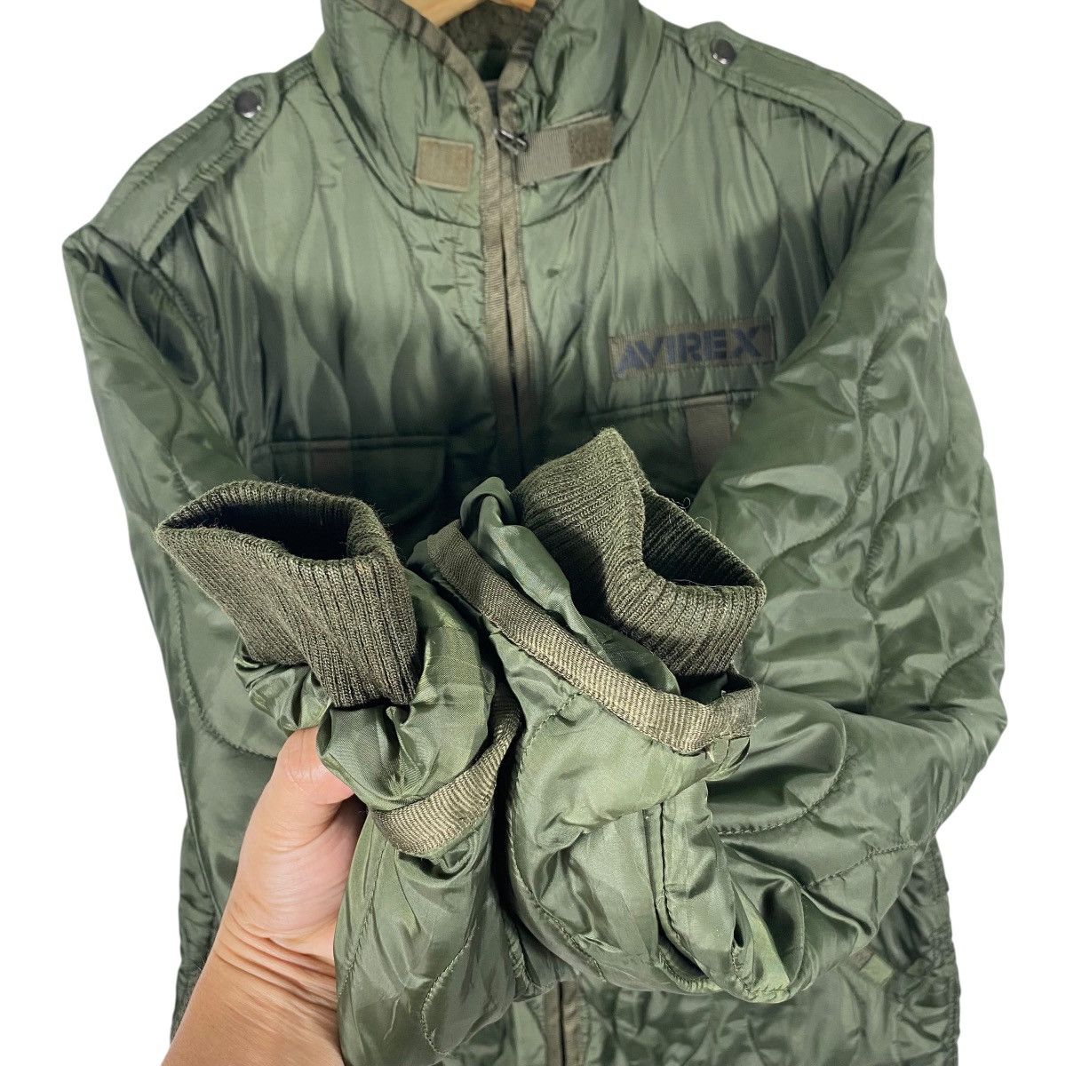 Avirex × Japanese Brand Vintage Avirex Quilted Zipper Jacket L Size Green Army Size US L / EU 52-54 / 3 - 7 Thumbnail
