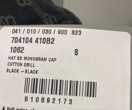 Balenciaga o1la1rc1a0924 Size: S / BB Monogram Cap in Black Size ONE SIZE - 6 Thumbnail