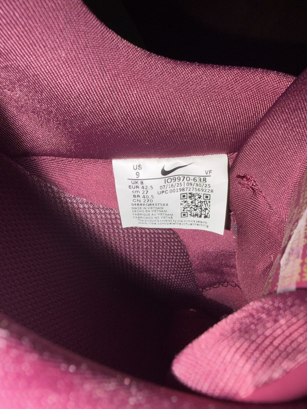 Syna World Nike Syna Central Cee EU exclusive Air Force 1 Burgundy 9us Size US 9 / EU 42 - 7 Thumbnail
