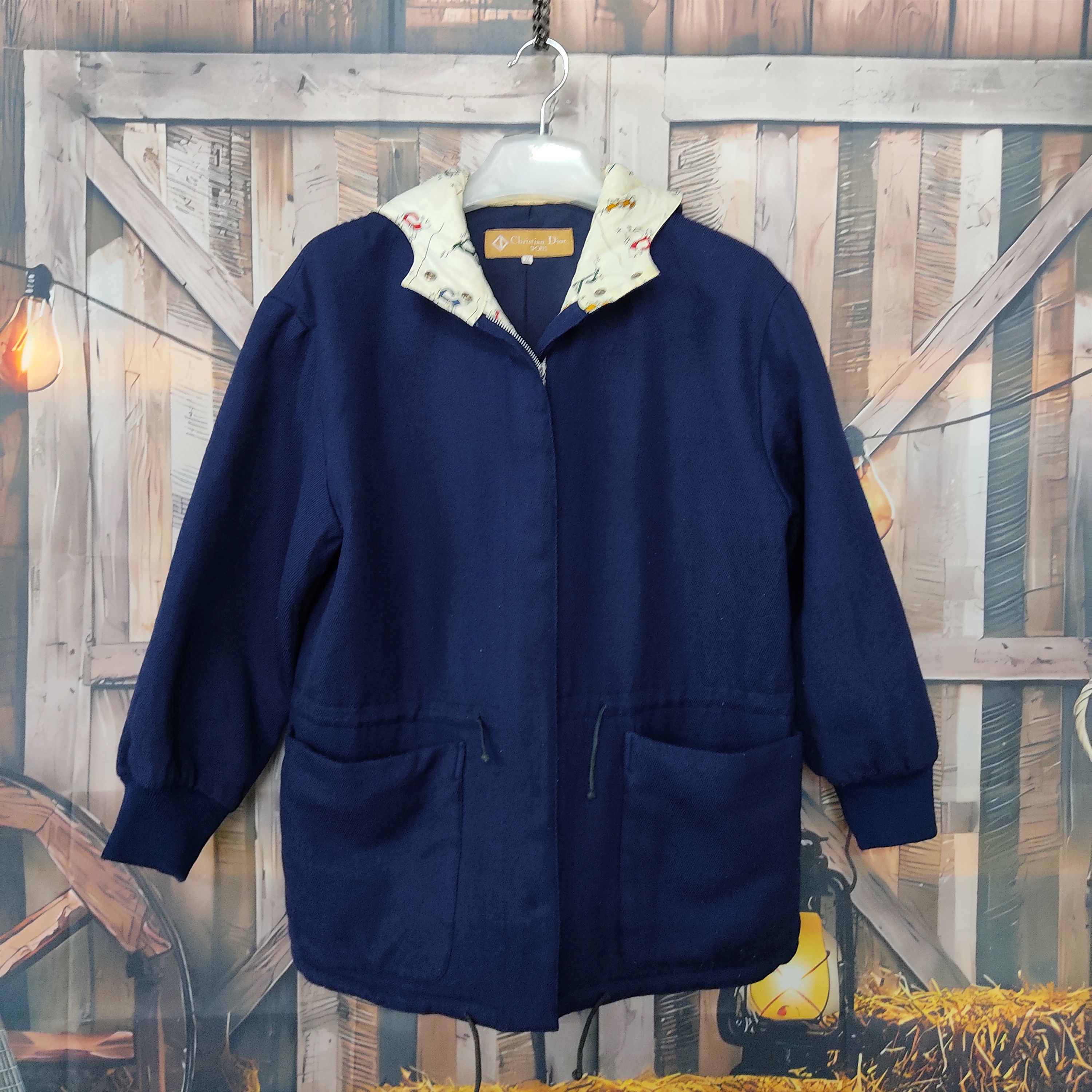 Christian Dior Monsieur Vintage CHRISTIAN DIOR SPORTS Wool Hooded Jacket Size US M / EU 48-50 / 2 - 1 Thumbnail