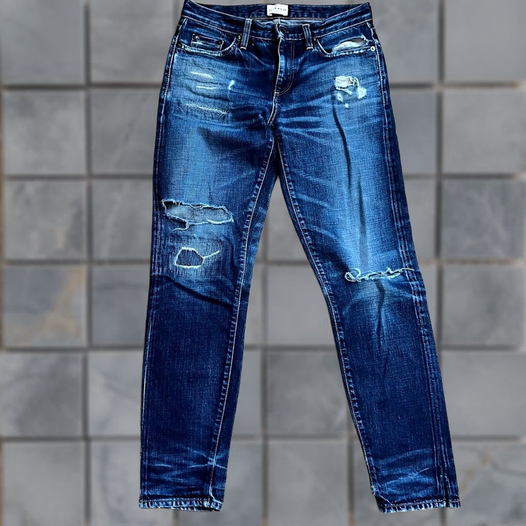 Simon Miller Simon Miller Jeans Womens 29 Blue Kamas Distressed Mid Rise Boyfriend Size 29" - 1 Thumbnail