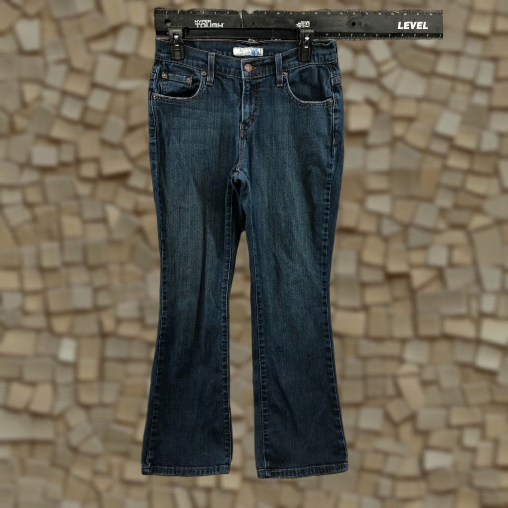 Levi's Levi's 515 Jeans Size 4 Short Womens Medium Wash Blue Bootcut Regular Rise Mid 28in Inseam 28in Cotton Denim Zipper Button 5-Pocket Size 27" / US 4 / IT 40 - 1 Thumbnail