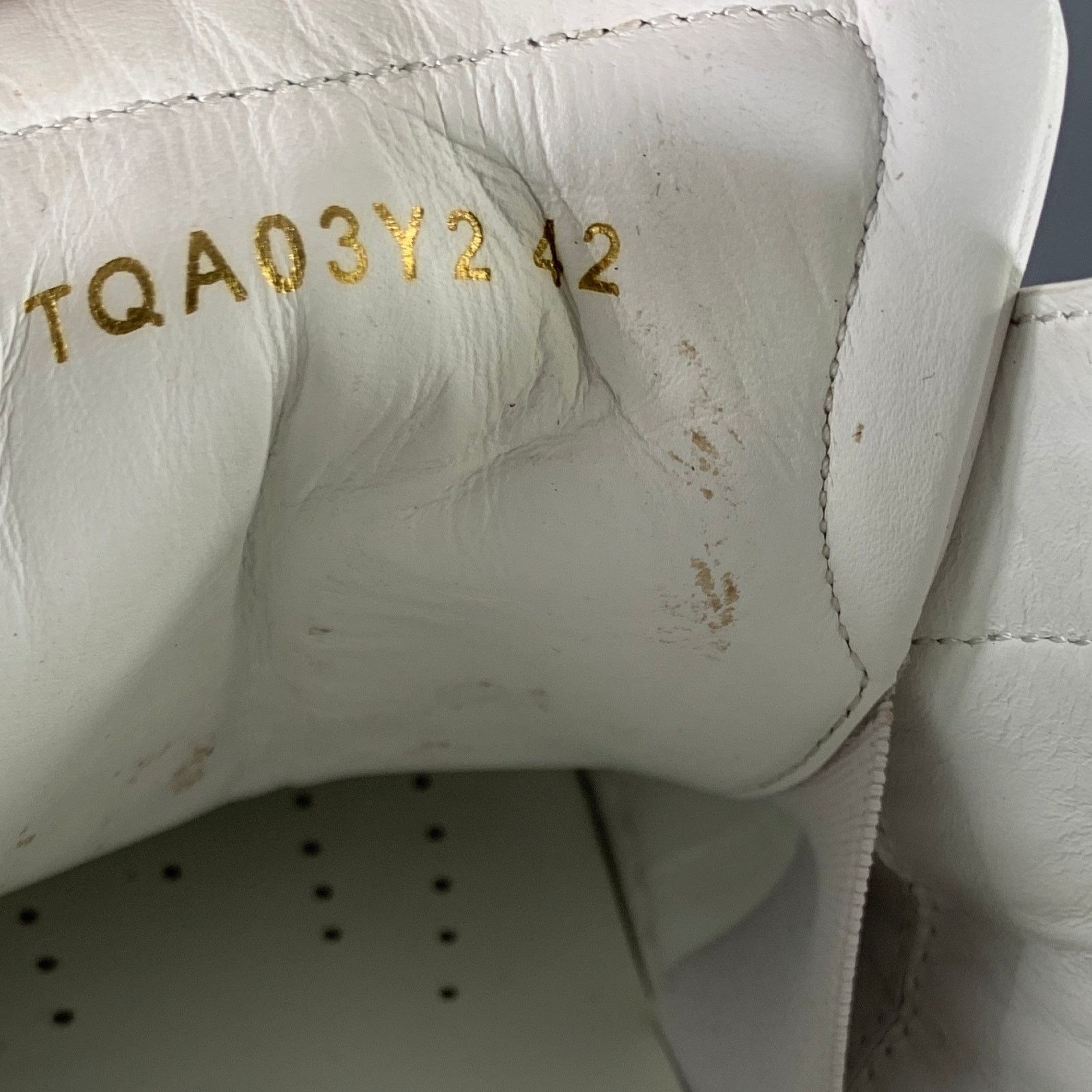 Valentino VALENTINO Size 9 White Studded Leather Strap Sneakers Size US 9 / EU 42 - 8 Thumbnail