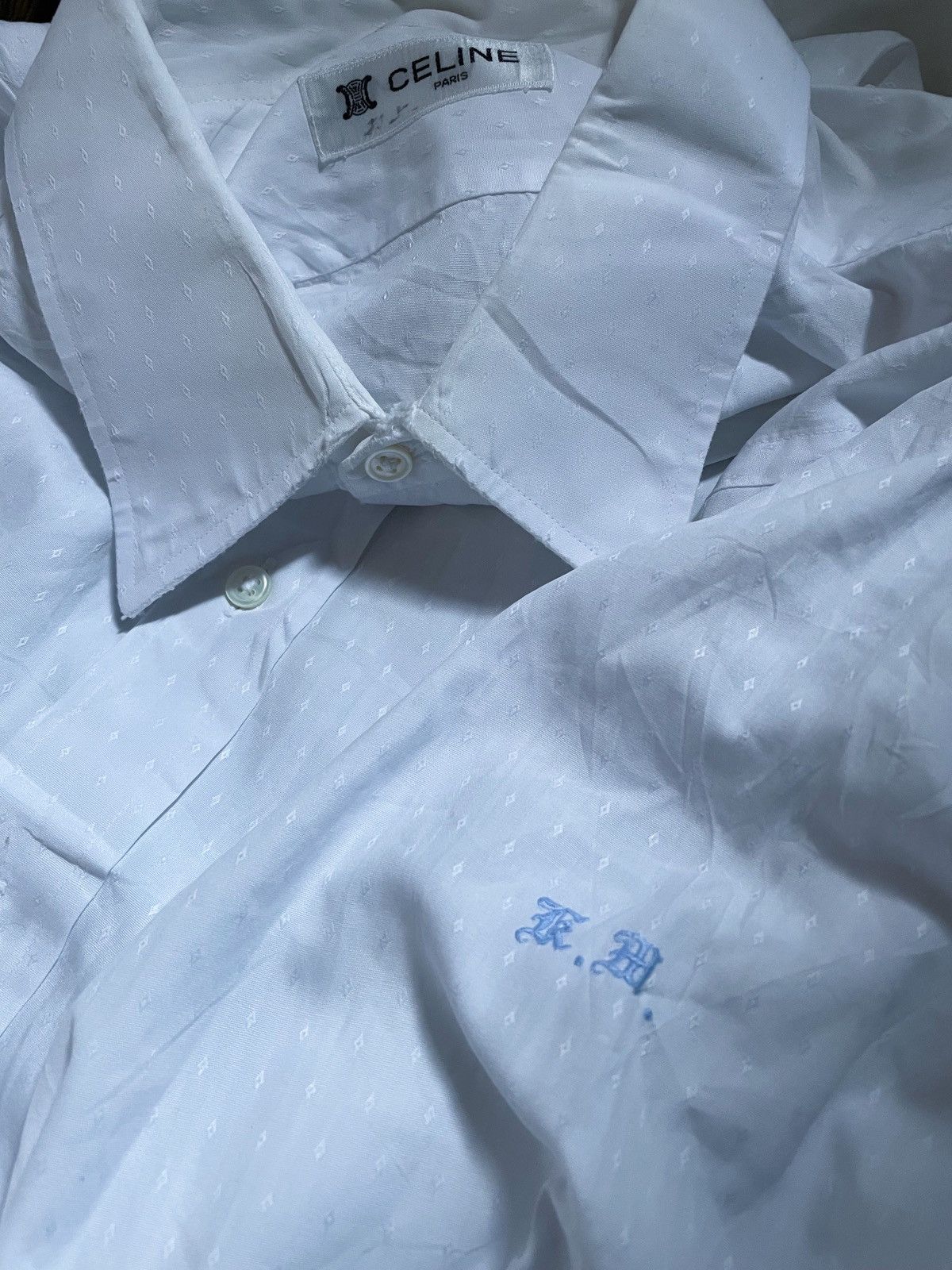 Celine CELINE CASUAL WHITE BUTTON DOWN SHIRT Size US L / EU 52-54 / 3 - 7 Thumbnail