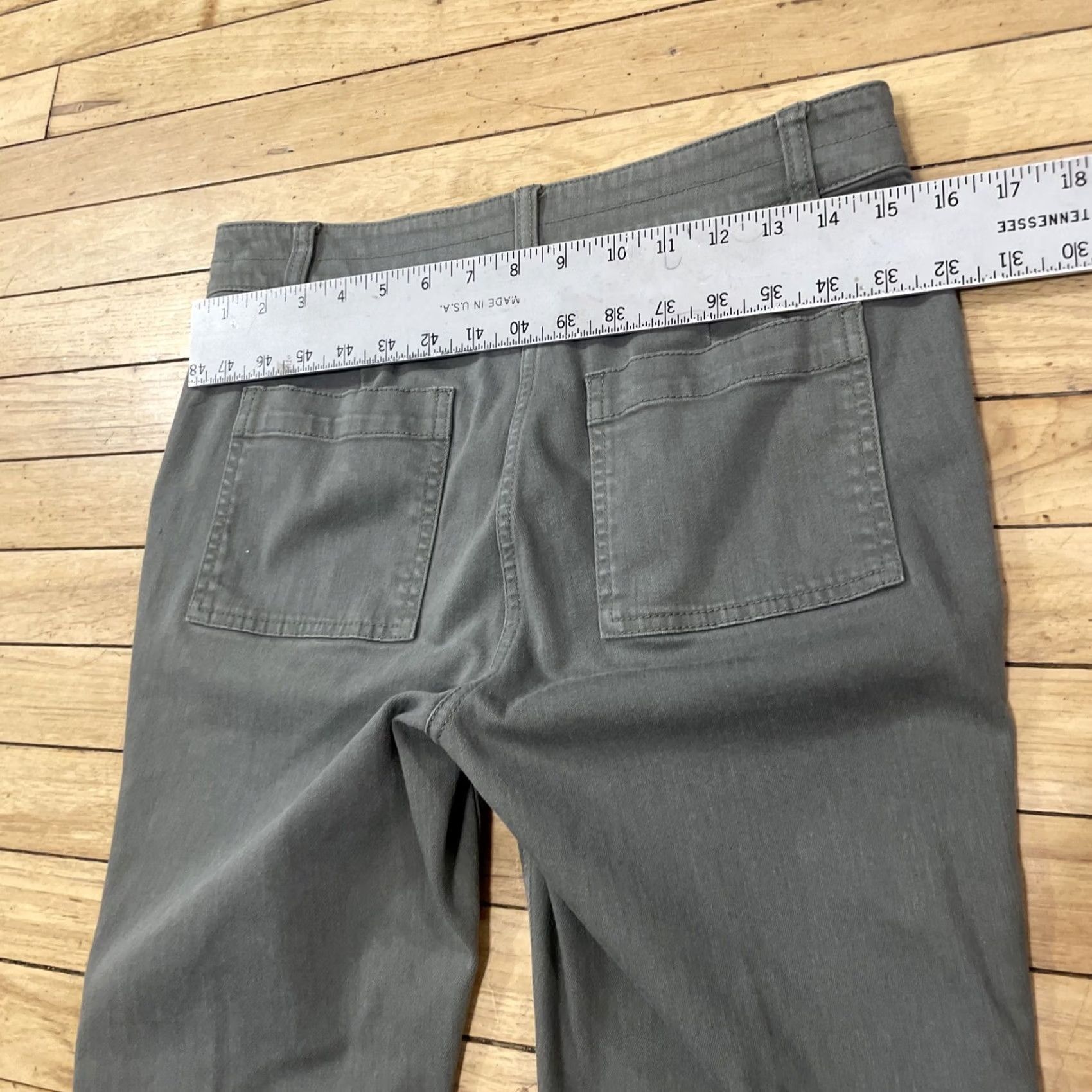 J. Jill VINTAGE J. Jill Cargo Pants Womens Size 6 Green Floral Embroidered Twill Outdoor Pockets Straight Inseam 27" Regular Mens Girls Women Size 28" / US 6 / IT 42 - 6 Thumbnail