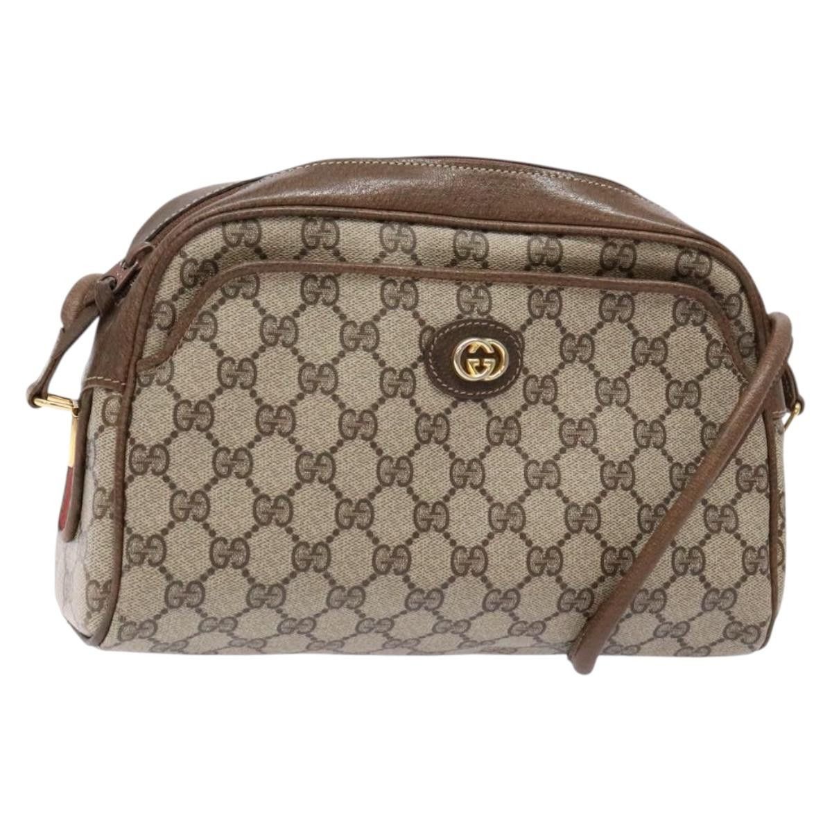 Gucci GUCCI GG Supreme Web Sherry Line Shoulder Bag Pvc Beige Gold Size ONE SIZE - 1 Thumbnail