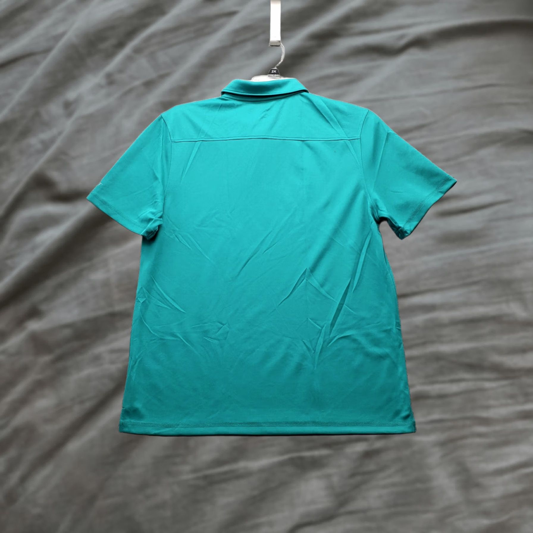 Vintage NordicTrack Polo Shirt Mens L Green Collared Short Sleeve With Zip Performance Stretch Polo Size US L / EU 52-54 / 3 - 1 Thumbnail