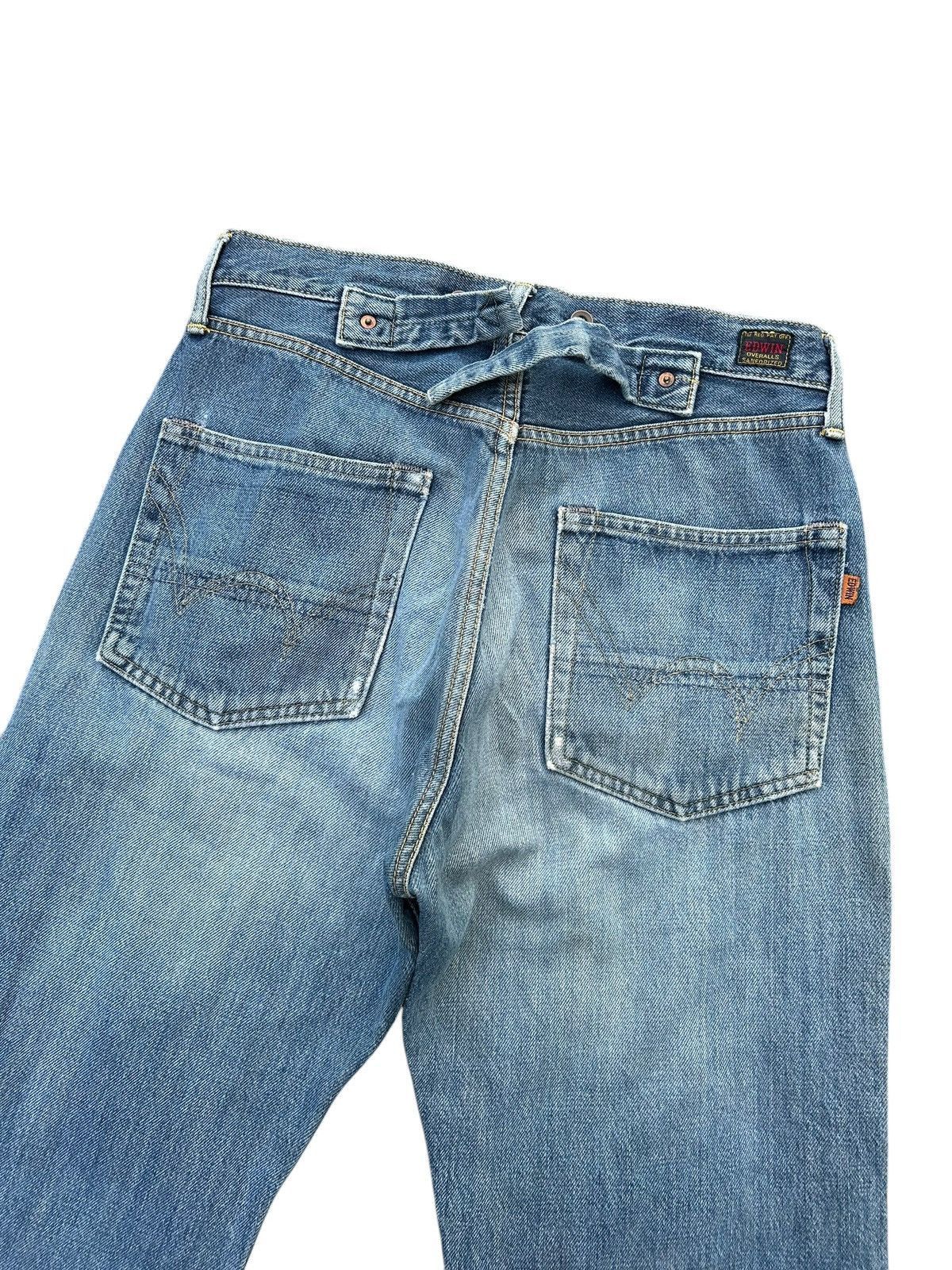 Japanese Brand × Kapital × Vintage Edwin Selvedge Buckle Back Distressed Denim Jeans Size US 29 - 3 Thumbnail