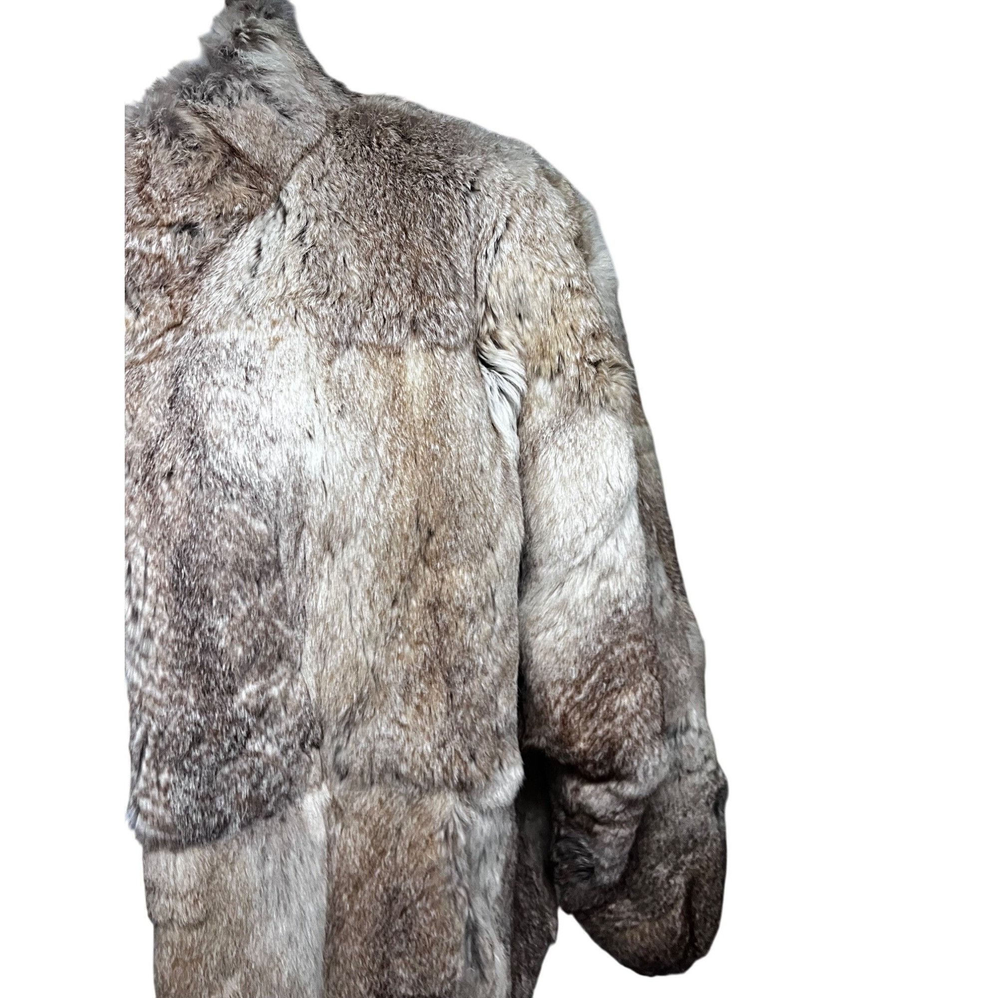 Vintage Womens Vintage Dyed Rabbit Fur Lined Coat Jacket Small Pocke Size S / US 4 / IT 40 - 7 Thumbnail