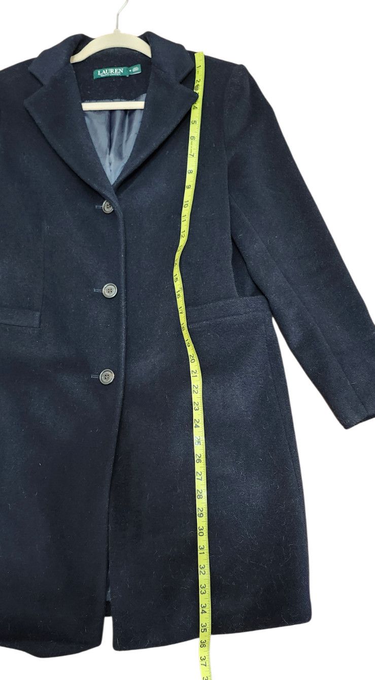 Lauren Ralph Lauren Lauren Ralph Lauren Navy Wool Blend Coat Tailored Jacket Size S / US 4 / IT 40 - 9 Thumbnail