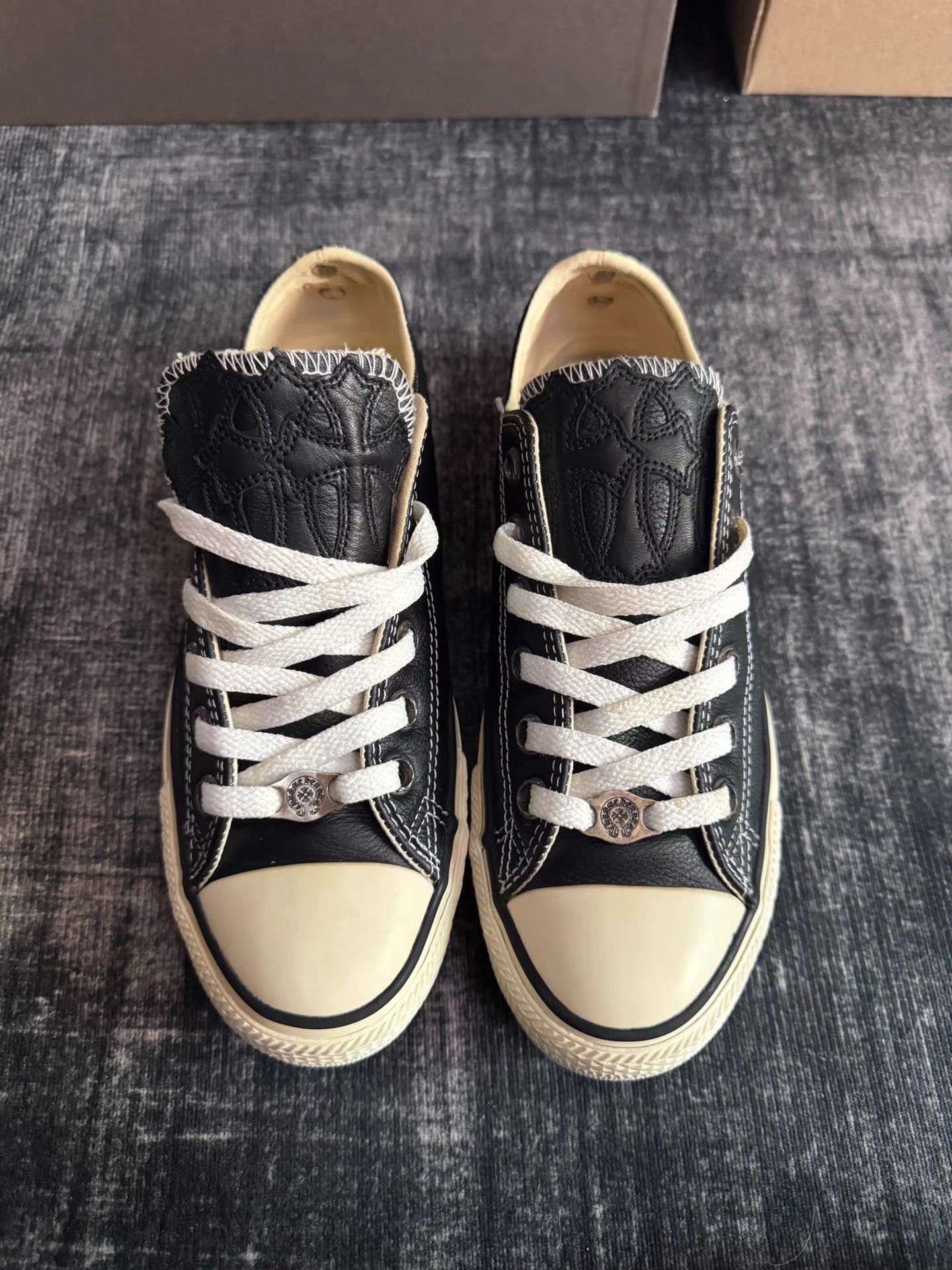 Chrome Hearts chrome Hearts Triple Cross Leather Patch Low Top Converse Size US 6.5 / EU 39-40 - 4 Thumbnail