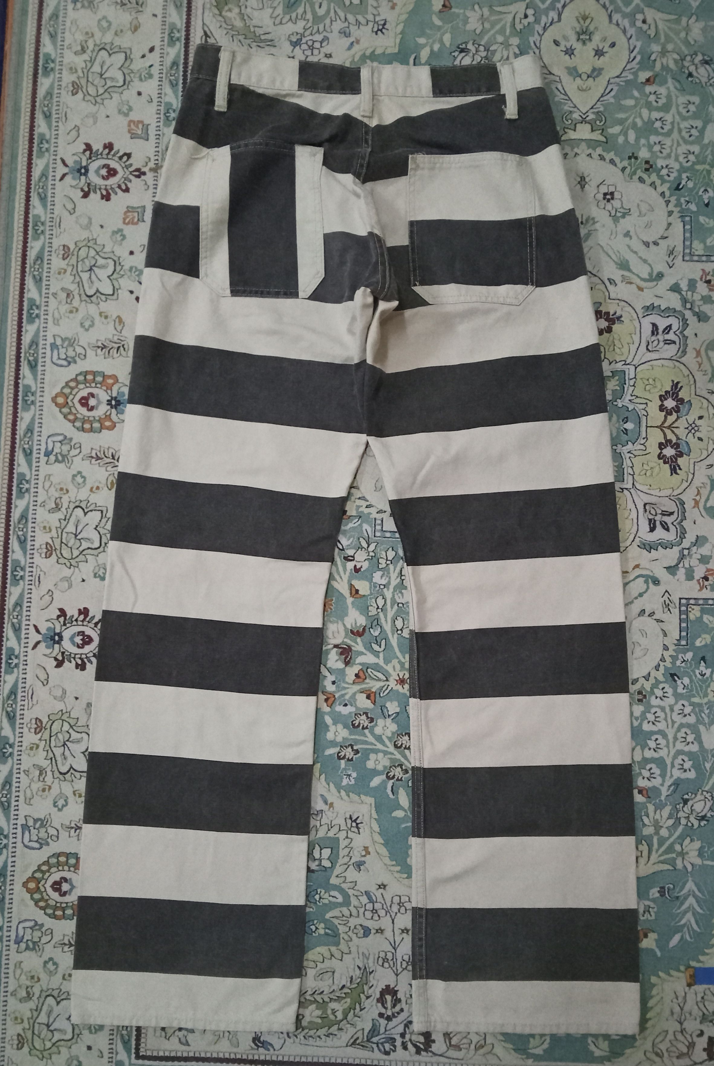 Japanese Brand Road Runner Duck Canvas Prisoner Stripe Rare Pants Size US 31 - 2 Thumbnail